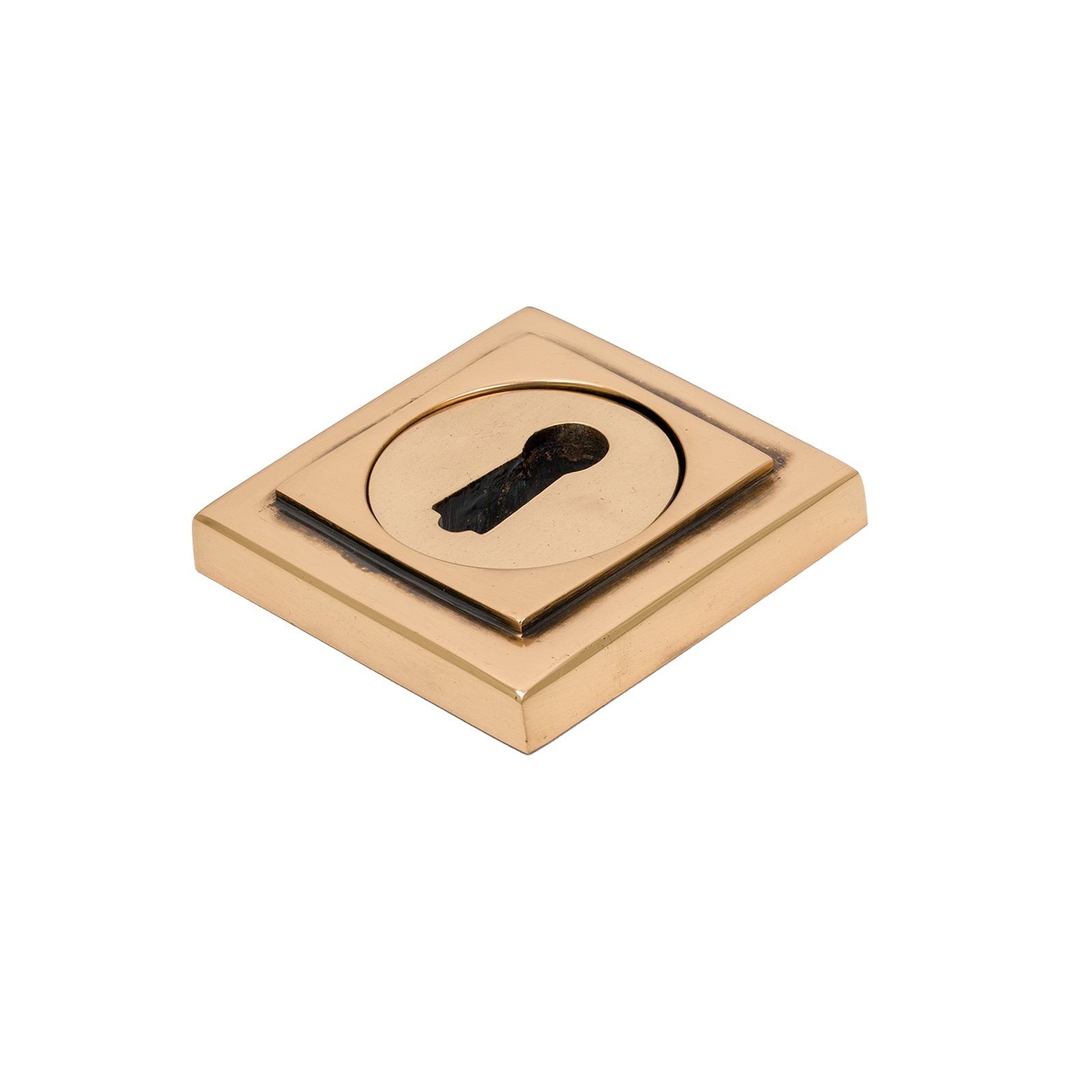 Polished Bronze BSU Square Round Escutcheon