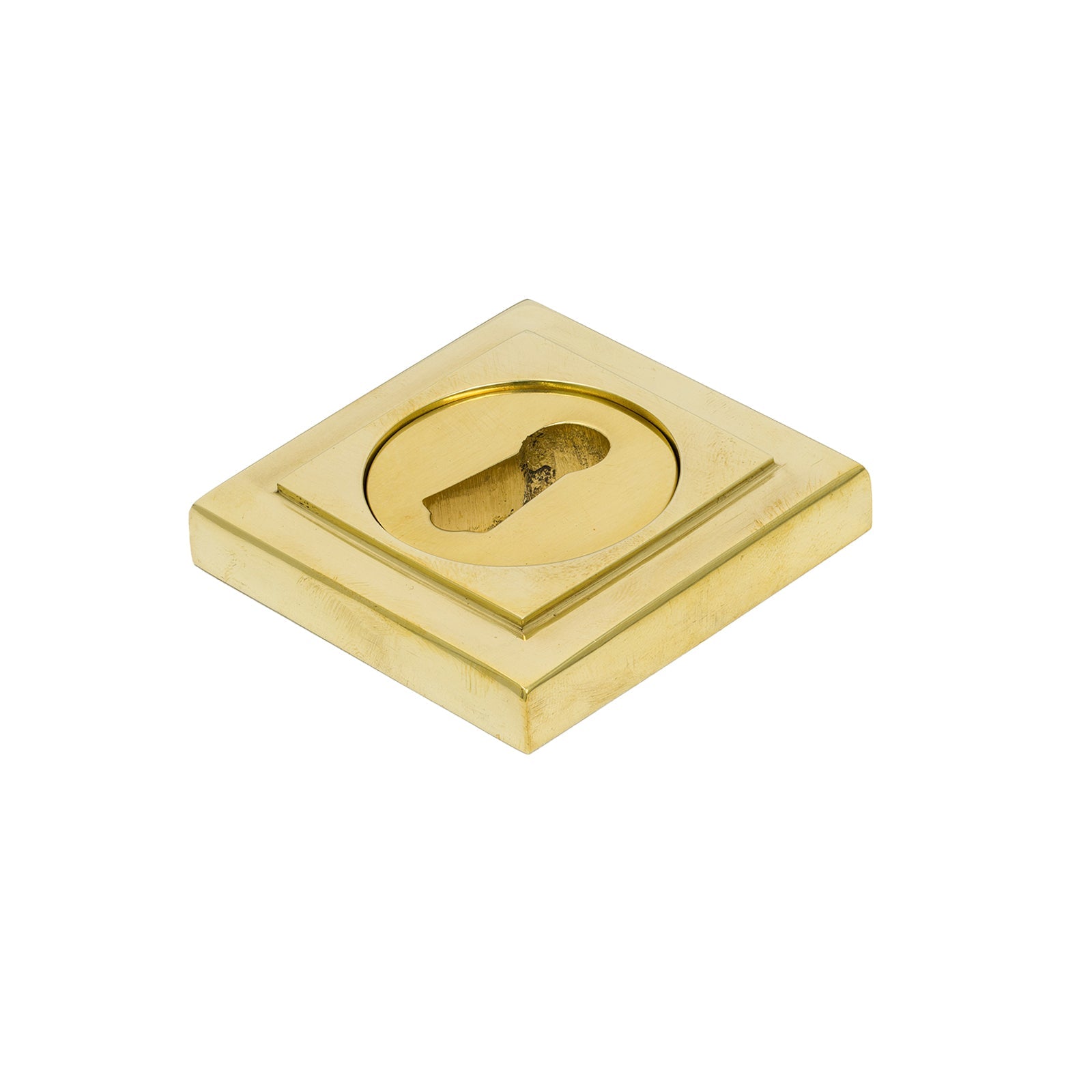 Polished Brass BSU Square Round Escutcheon