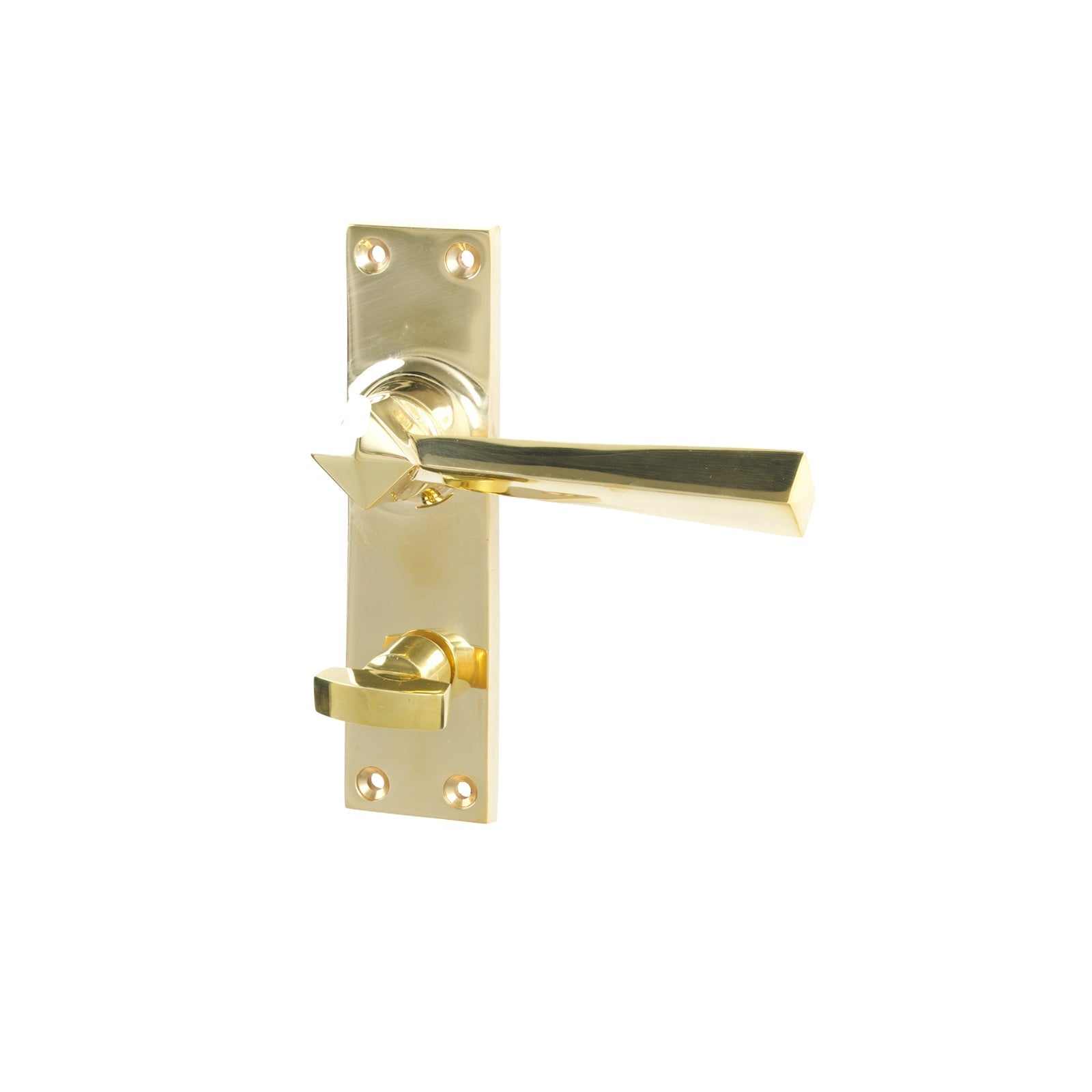 Polished Brass Bathroom Straight Lever Handles