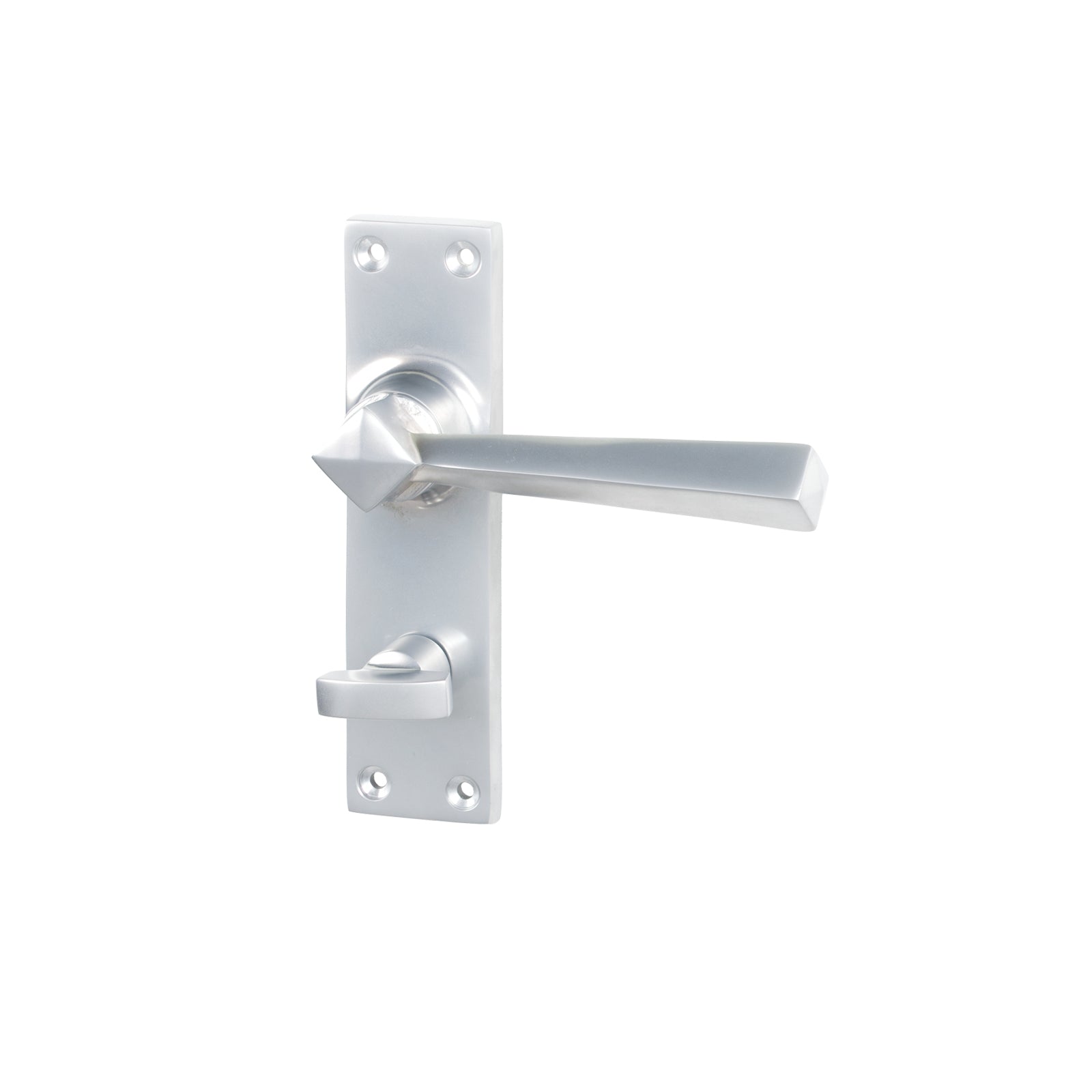 Satin Chrome Bathroom Straight Lever Handles