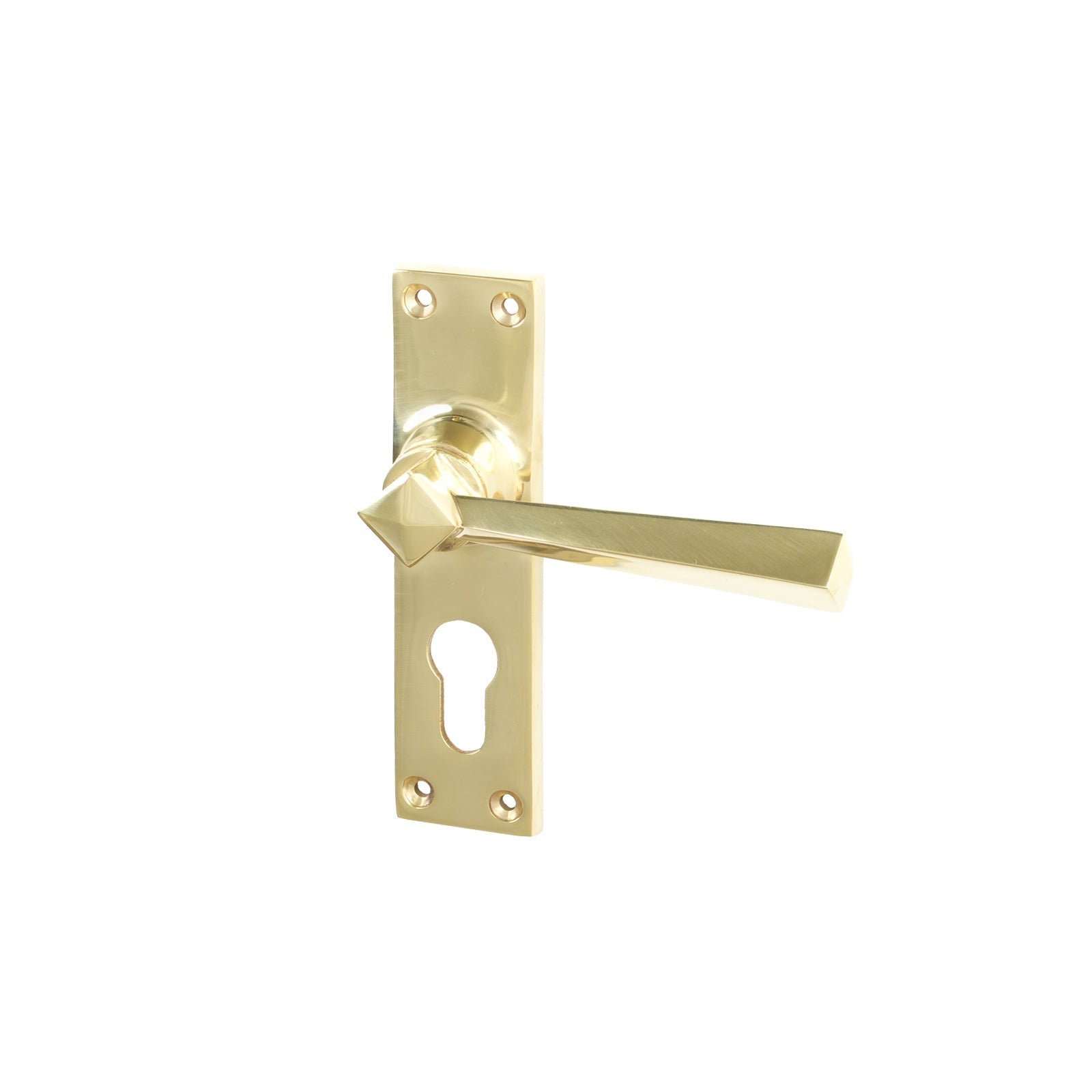 Polished Brass Euro Straight Lever Handles