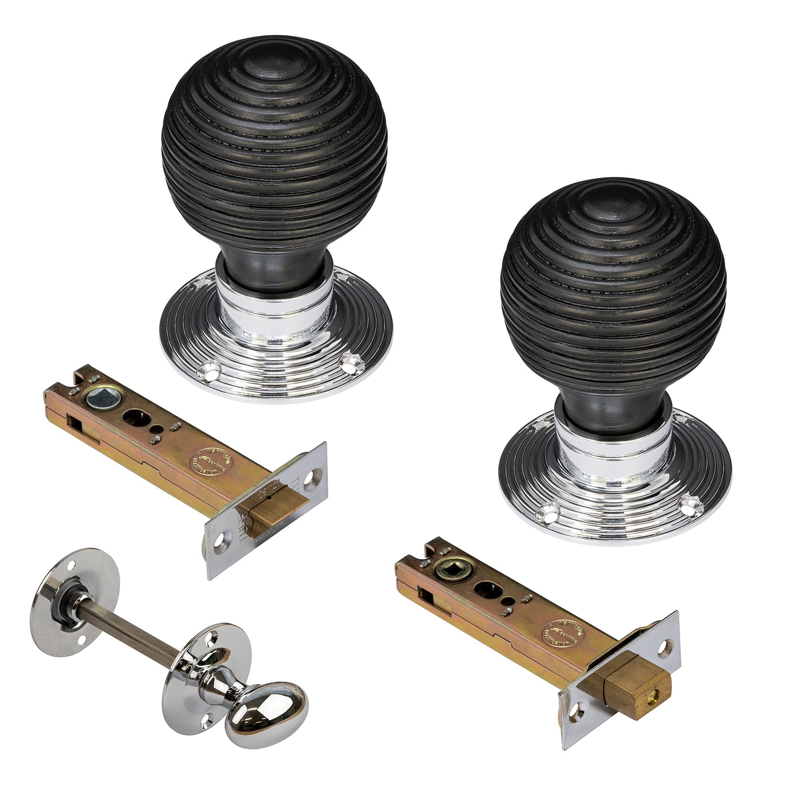 chrome bathroom lock set