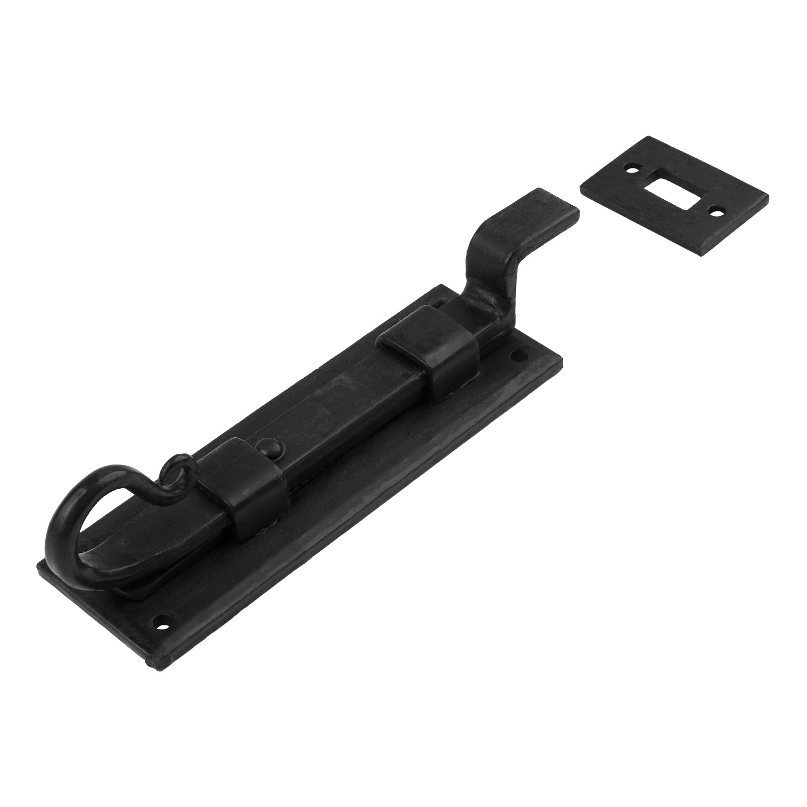 6 inch Cranked door bolt black SHOW