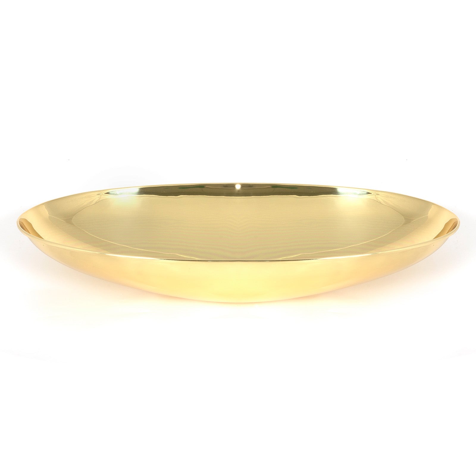 Smooth Oval Sink in Smooth Brass