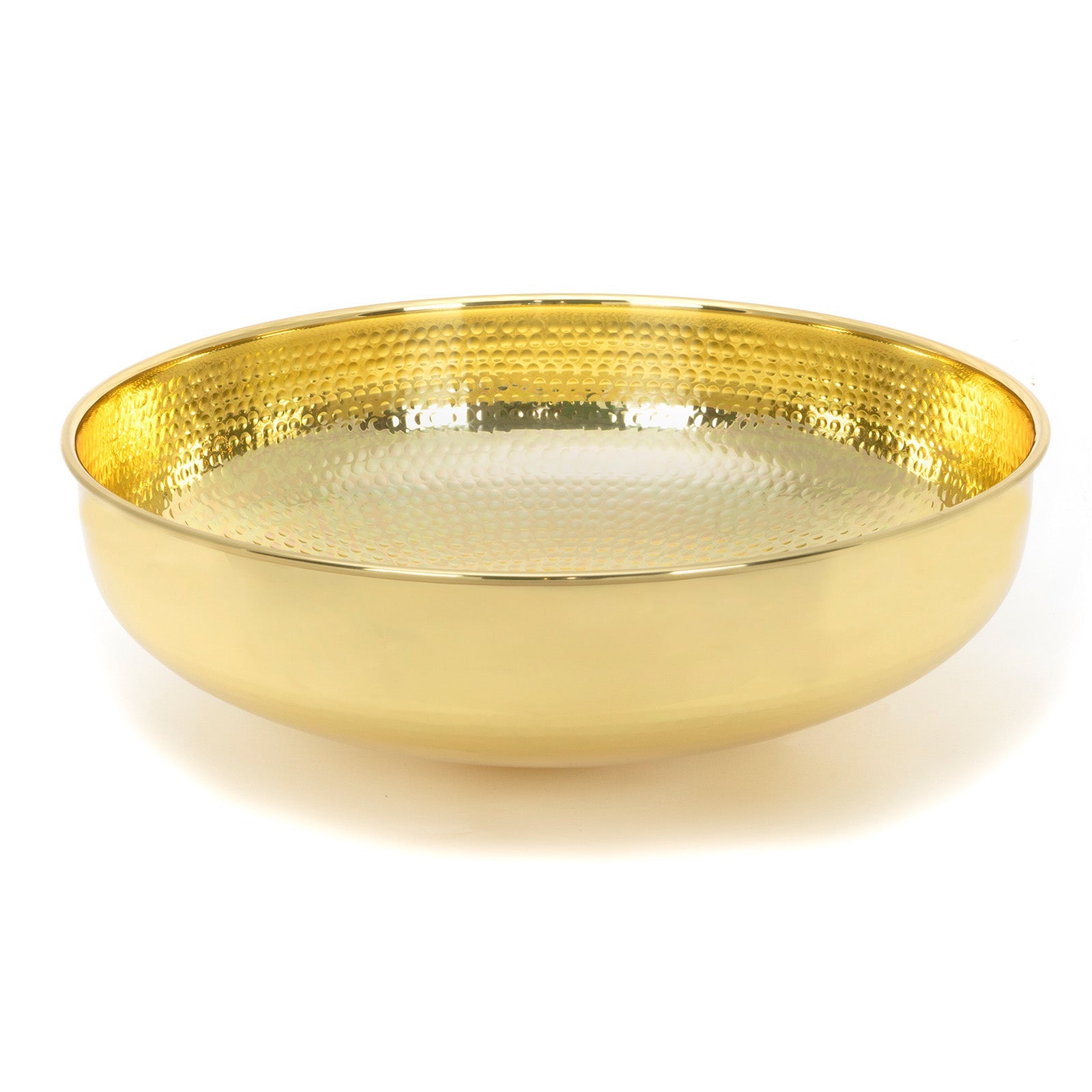 Hammered Round Sink in Hammered Brass