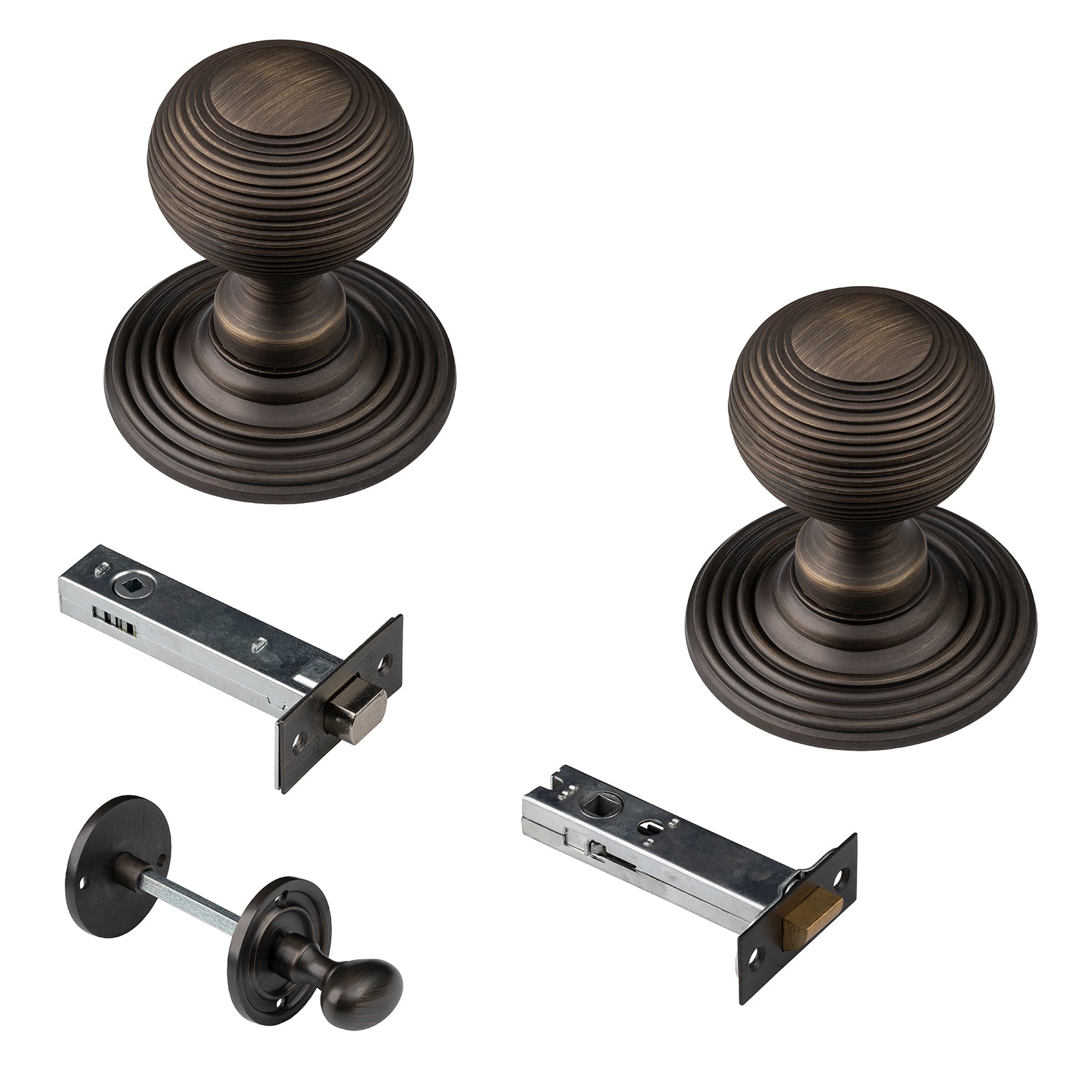 Bronze bathroom door knobs set  SHOW