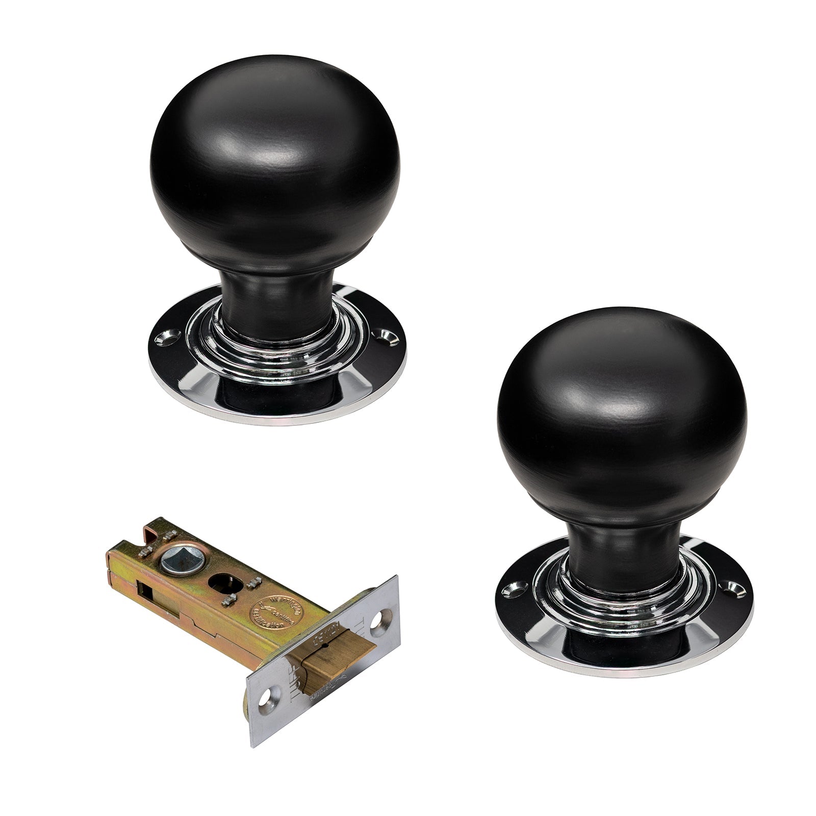 Bun Door Knobs Rosewood & Ebonised