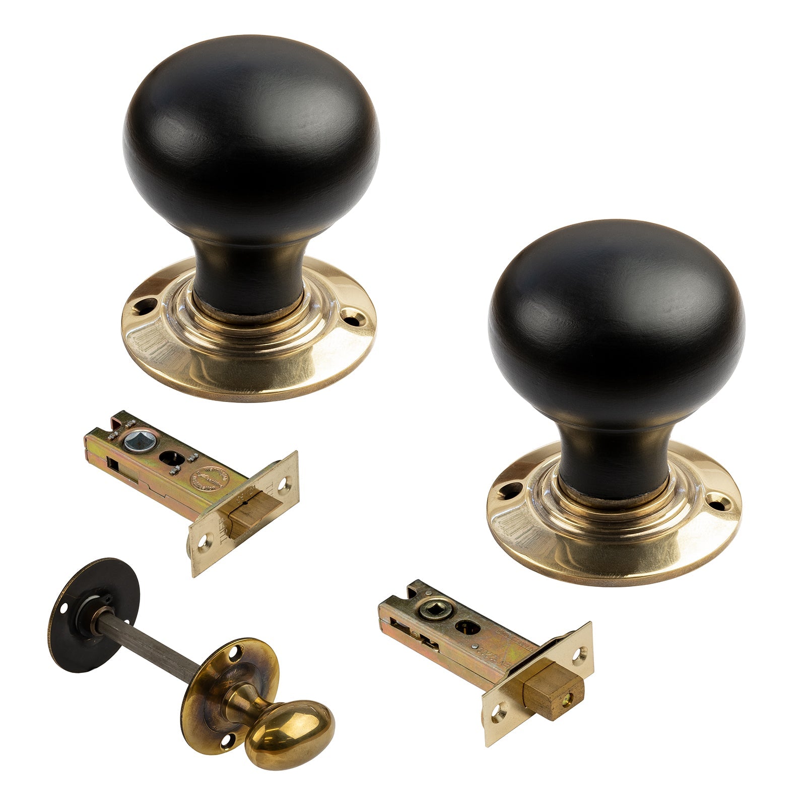 Bun Door Knobs 3 inch Bathroom Set