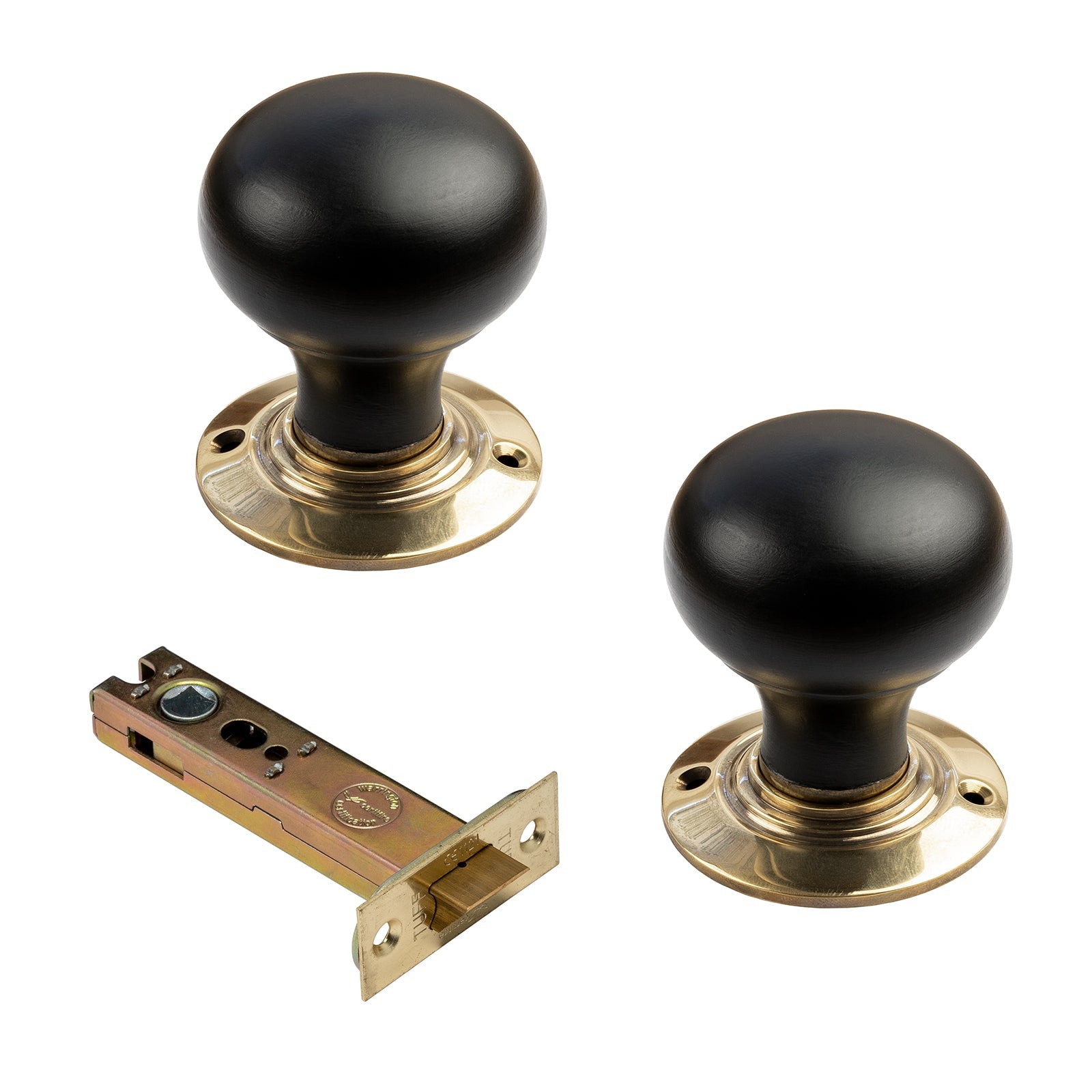 Bun Door Knobs 4 inch Latch Set