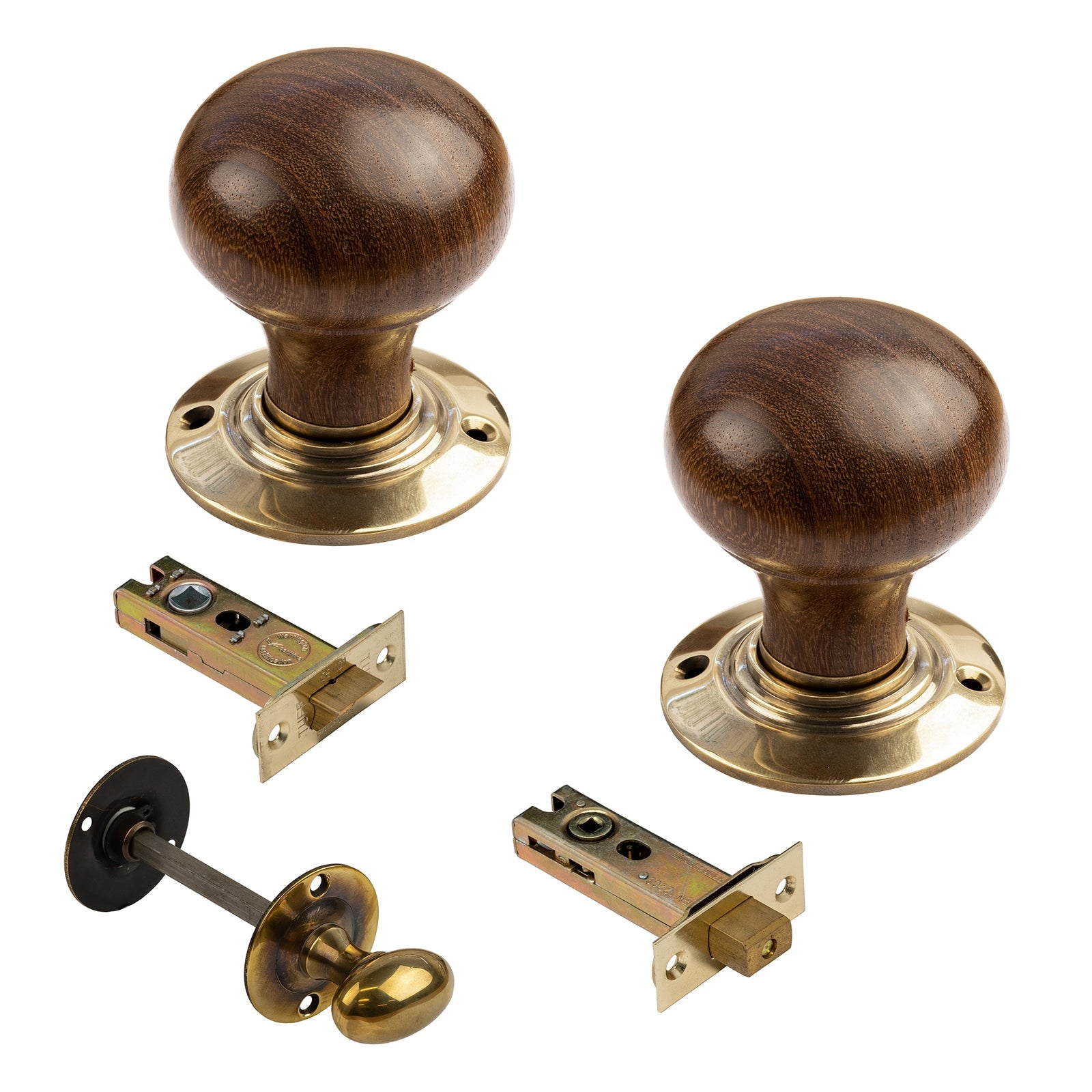 Victorian Door Knobs 3 inch Bathroom Set