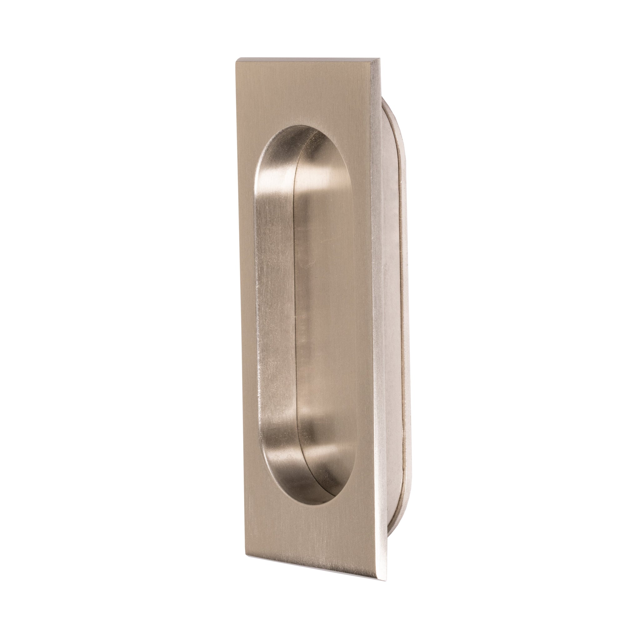 flush pull handle in satin nickel SHOW