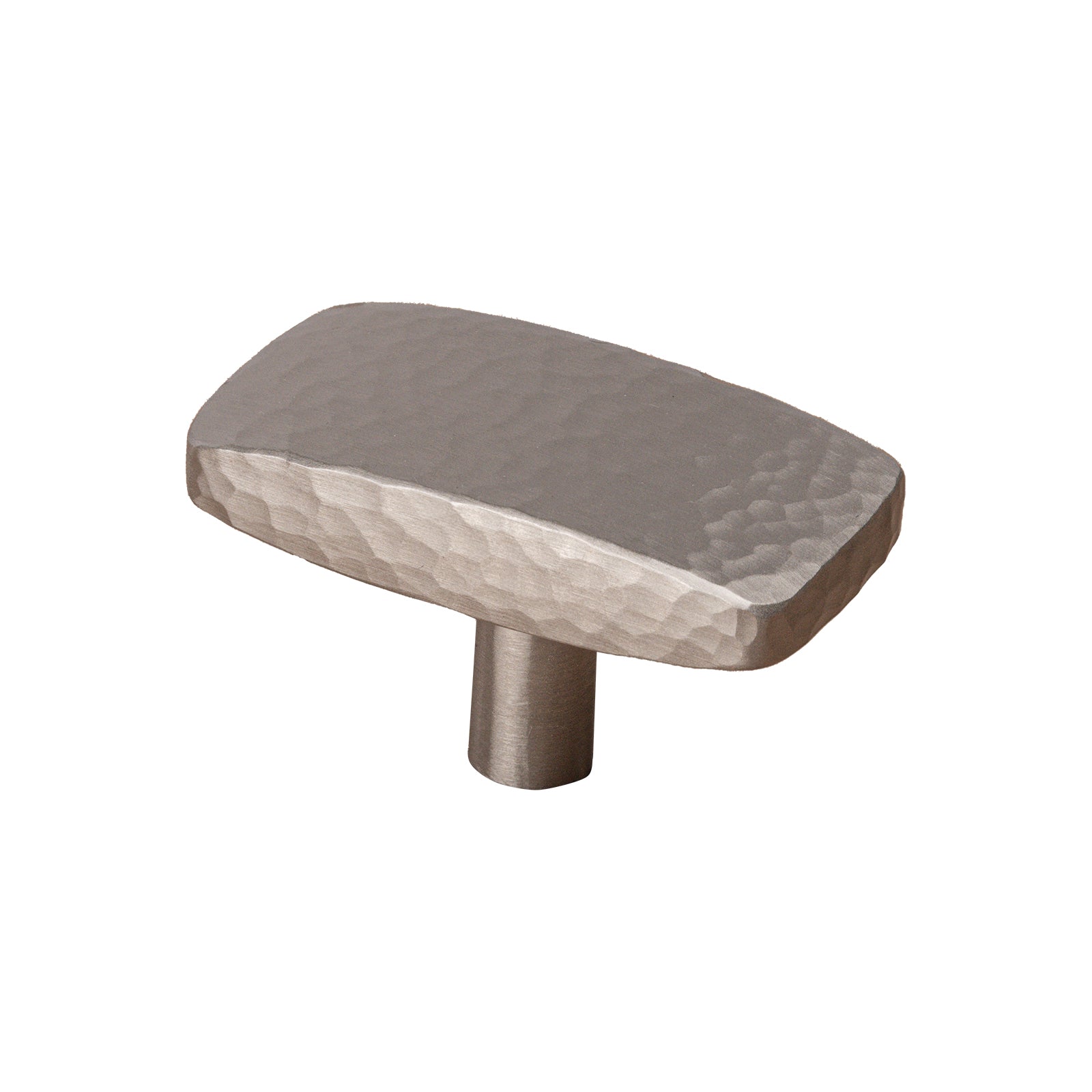 satin nickel rectangular hammered cabinet knob SHOW