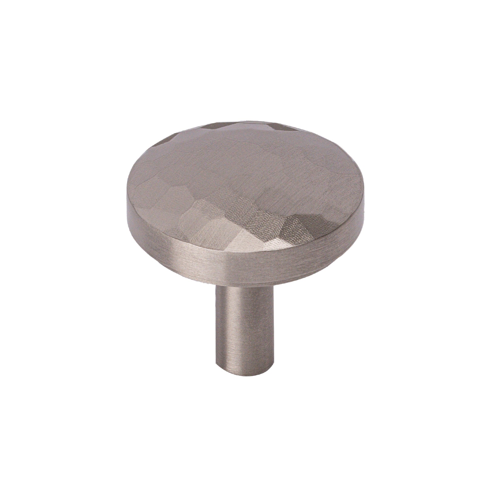 satin nickel round hammered cabinet knobs SHOW