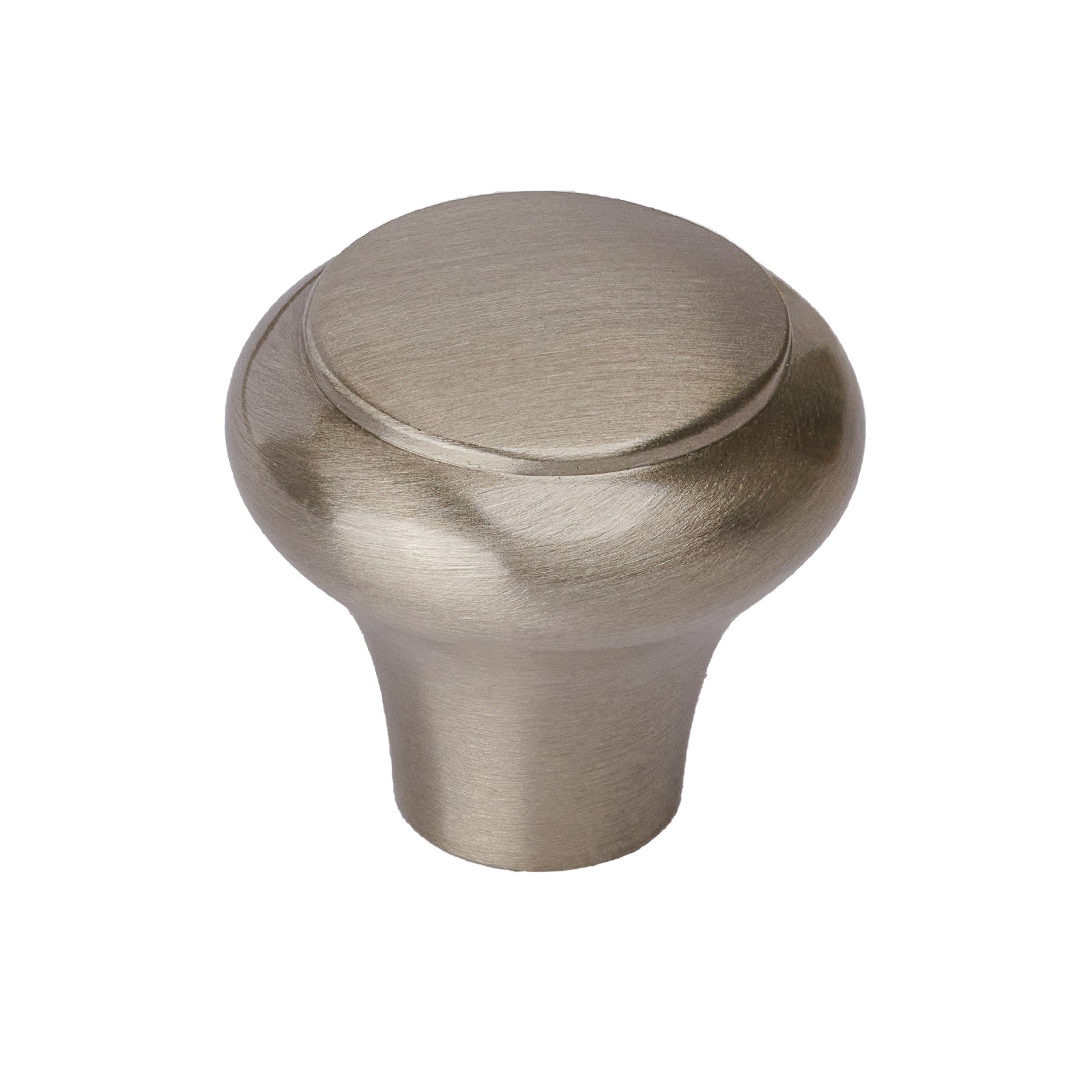 satin nickel round edge cabinet knob