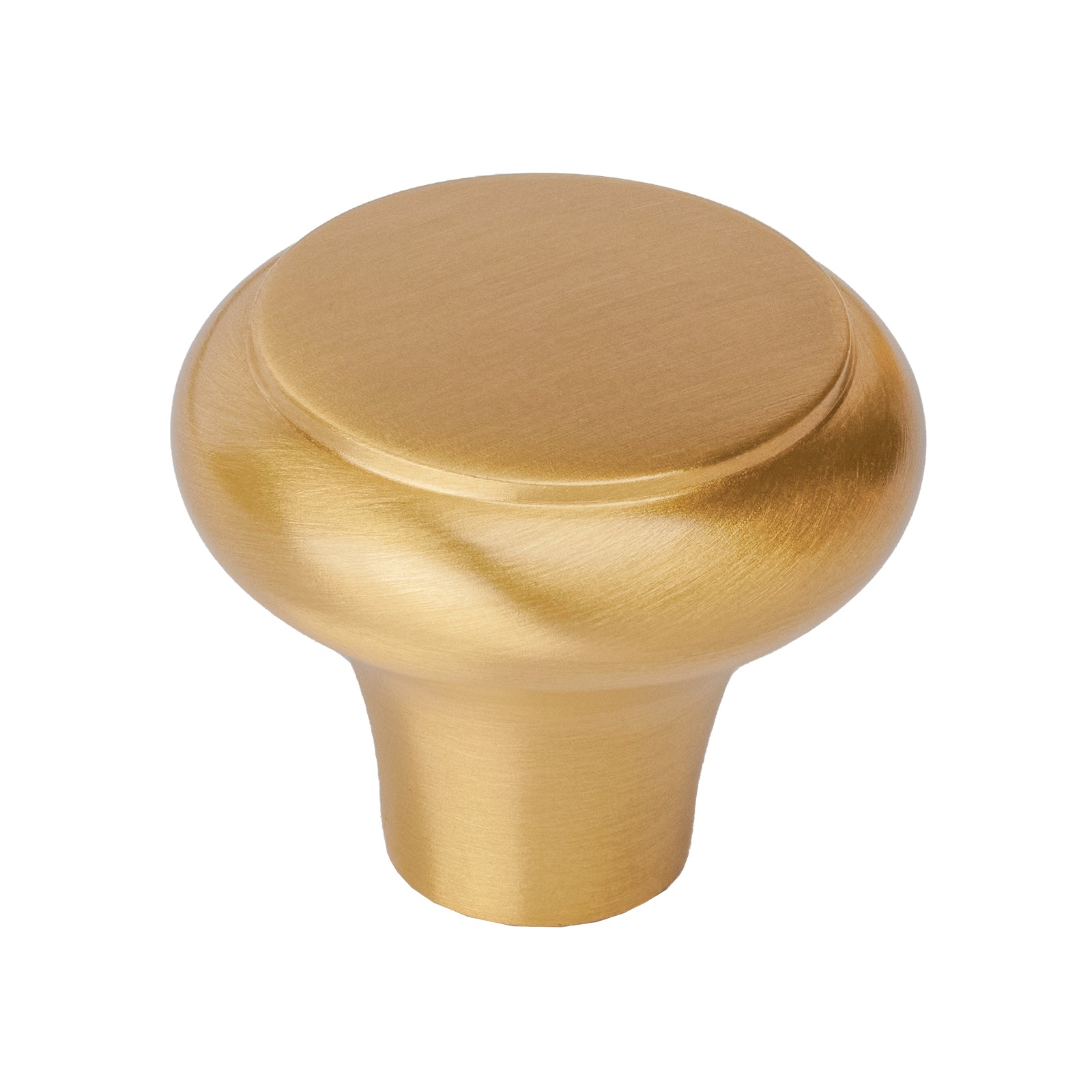 satin brass round edge cabinet knob