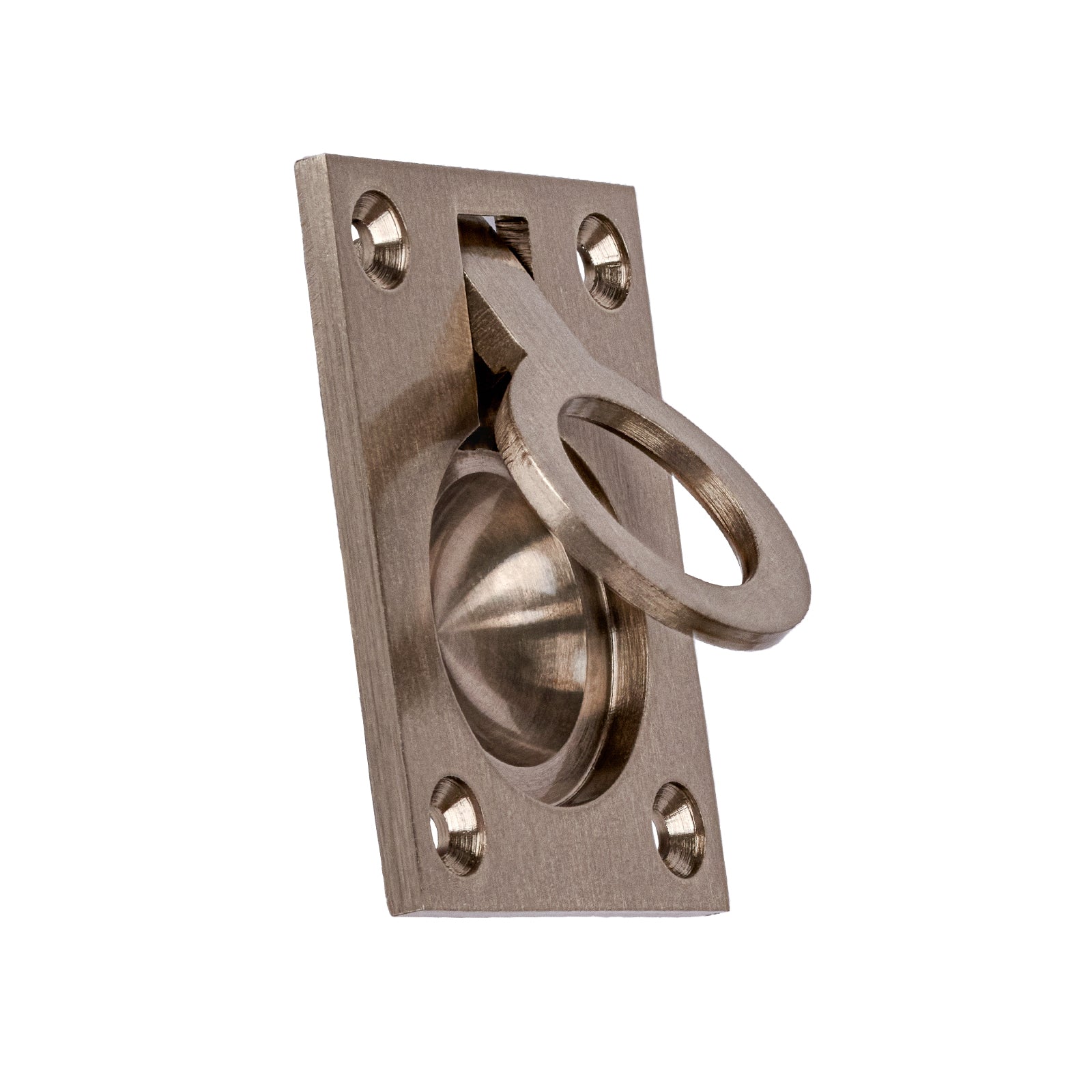 large satin nickel flush ring cabinet pull, kitchen cupboard pull handles