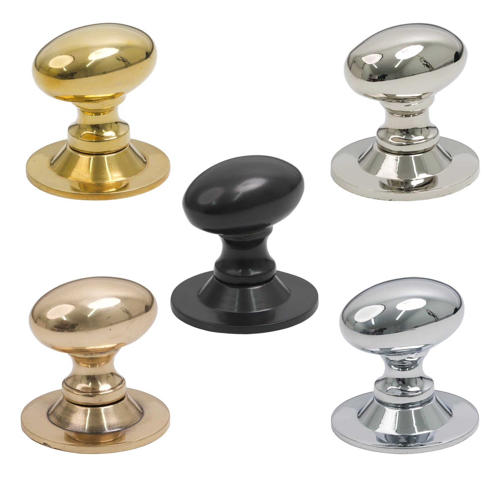 Level Image of Oval Cabinet Knob on Rose