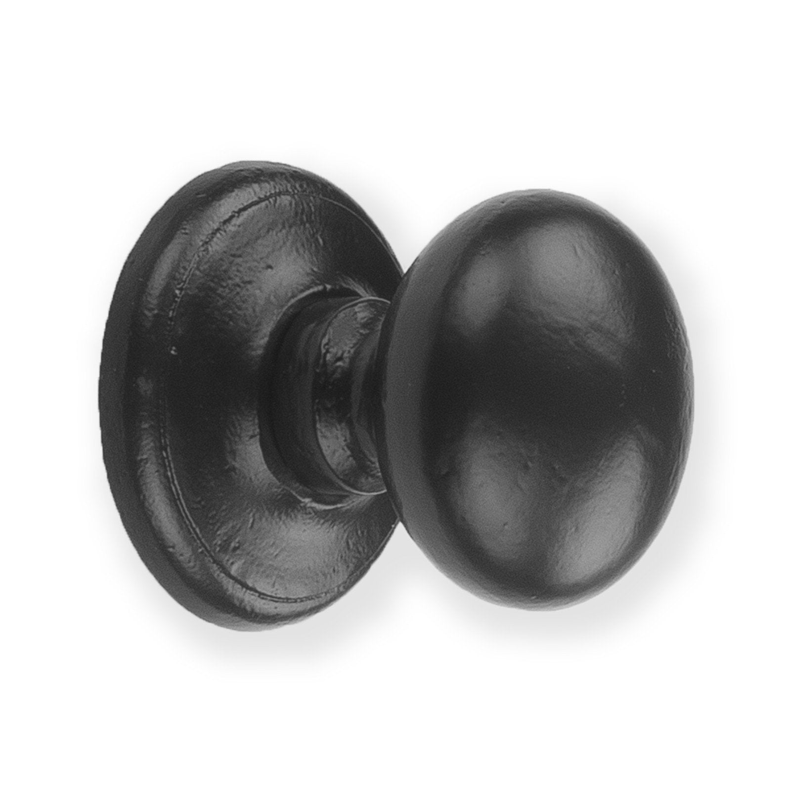 Centre Front Door Knob Pull Black Cast Iron