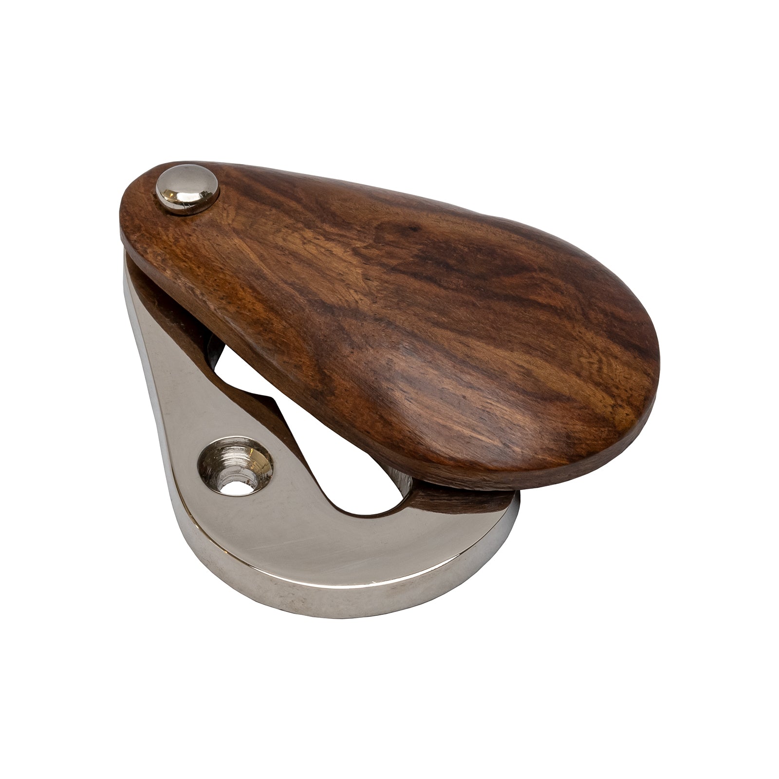 Rosewood & Chrome Pear Drop Escutcheons SHOW