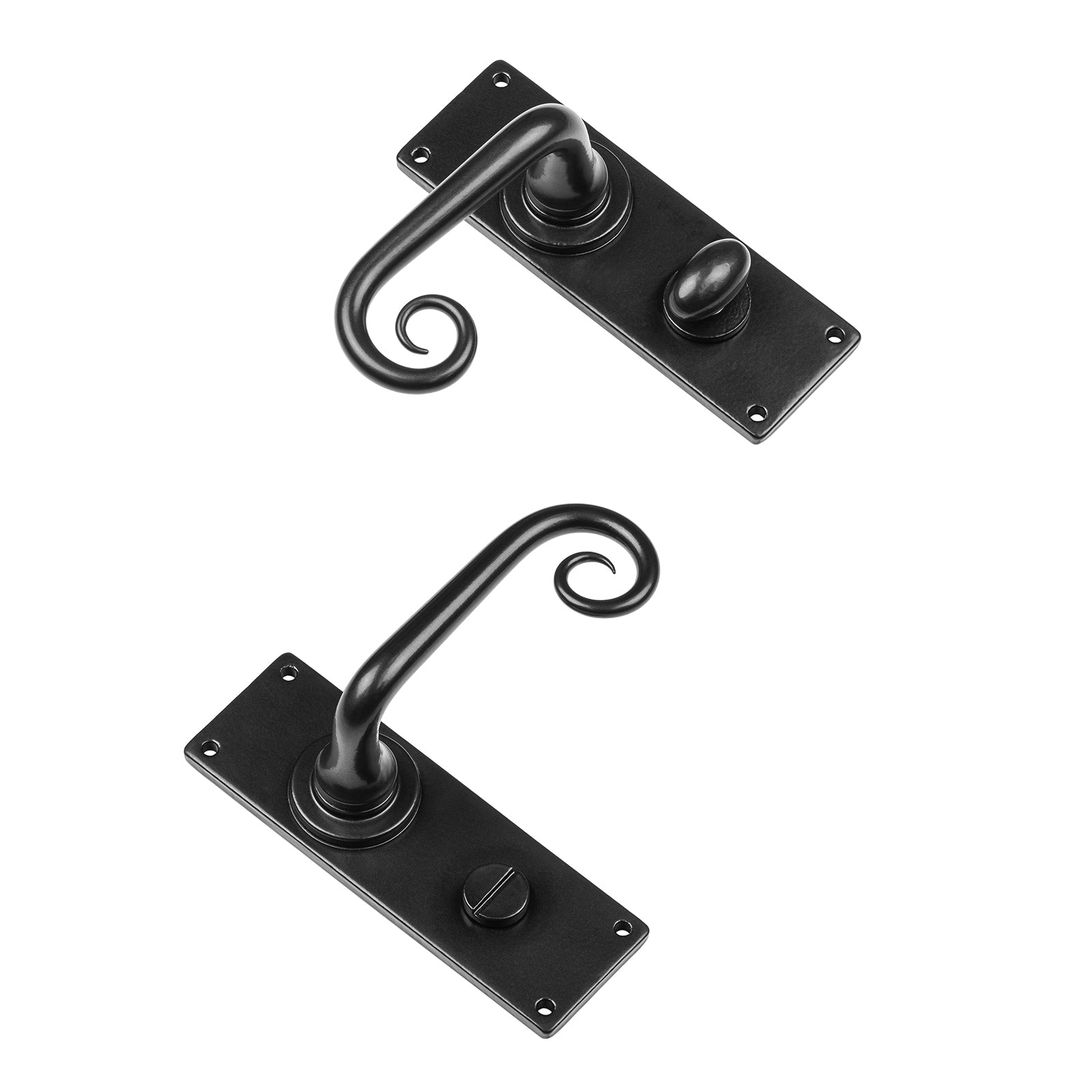 Curl Bathroom Lock Door Handles 