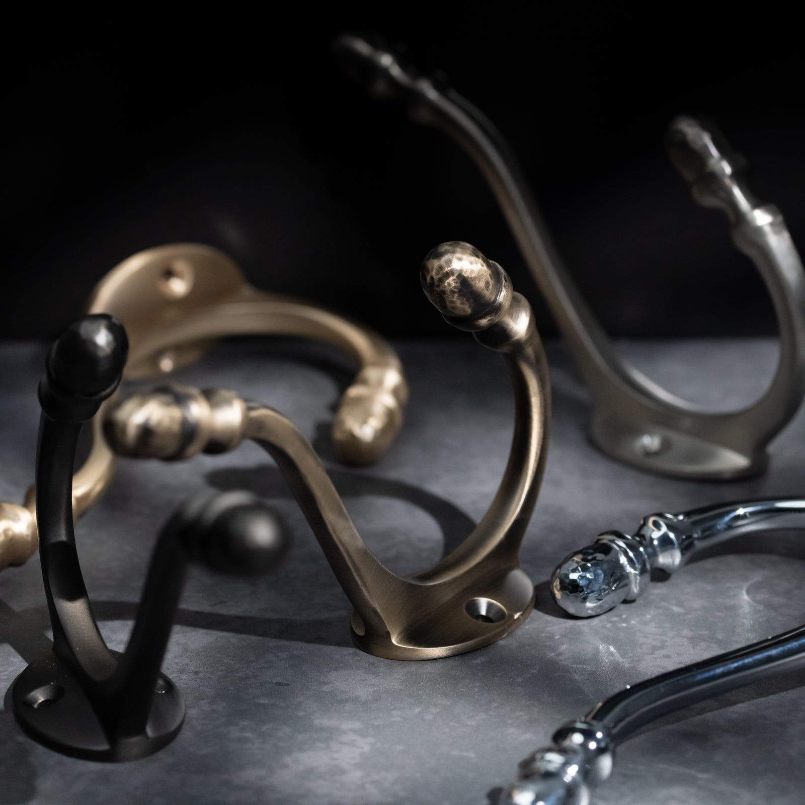 SHOW Moody Hover Image of Hammered Acorn Coat Hook