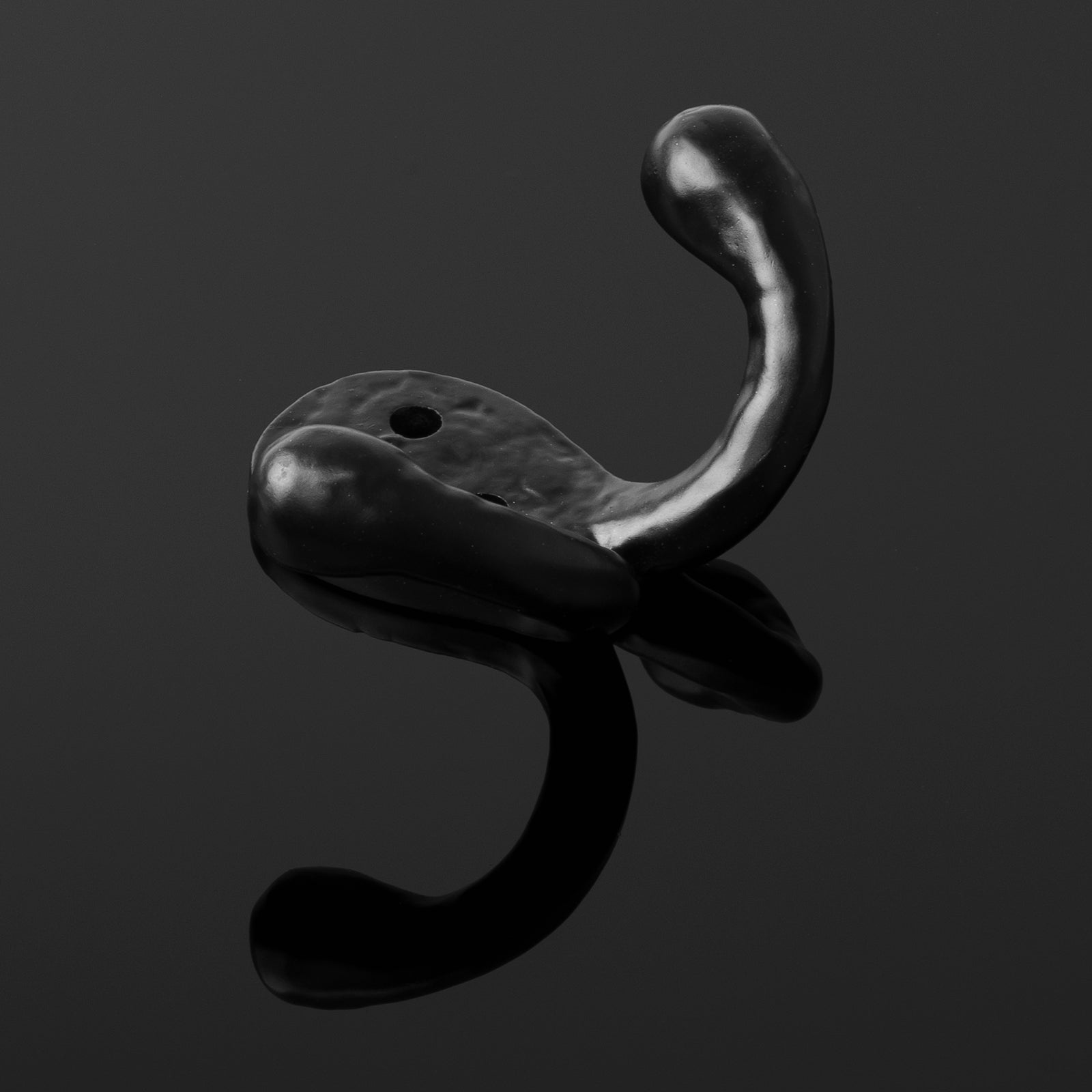 Double robe hook, cast iron hook, black hook  SHOW