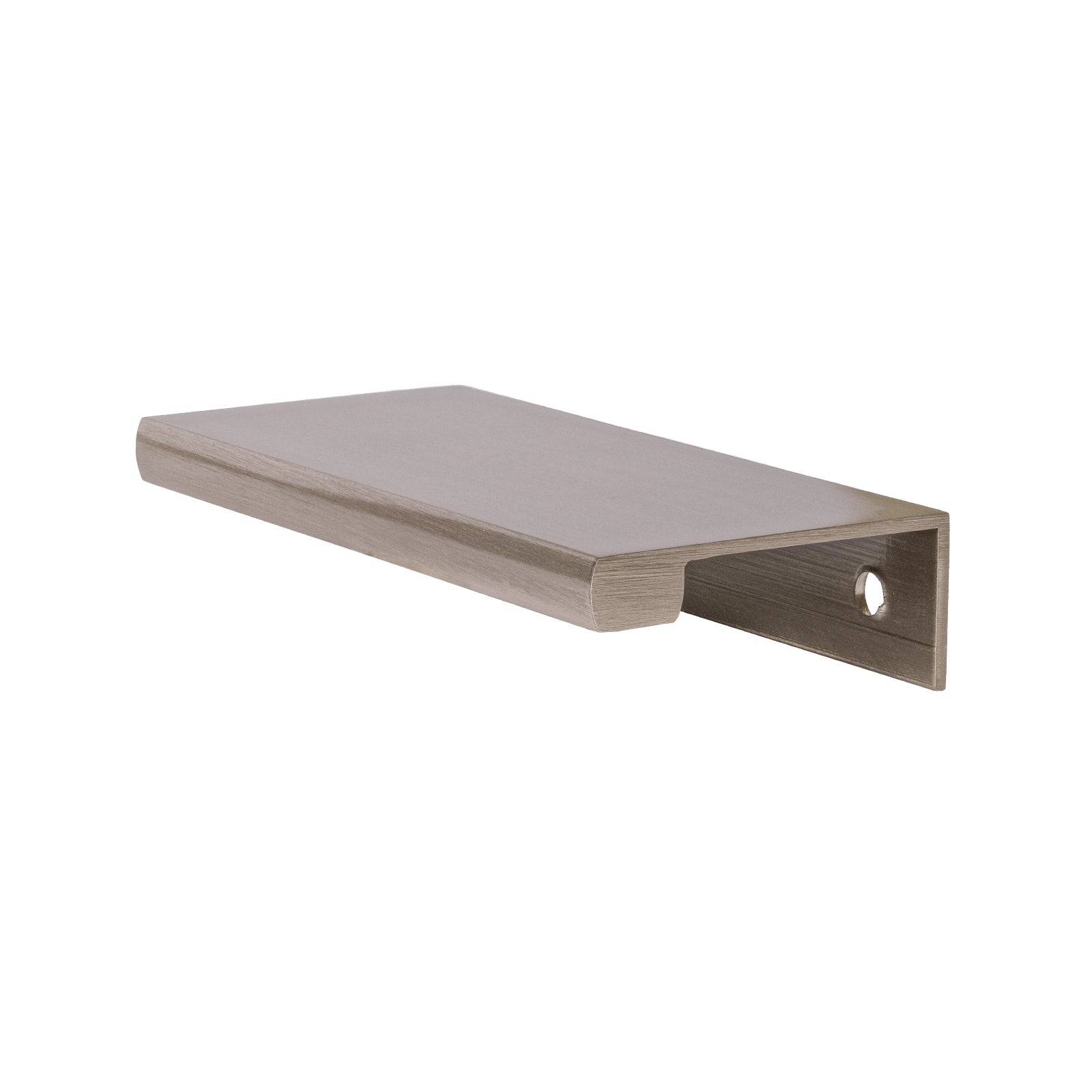 satin nickel brass square lip cabinet edge pull, cupboard finger pulls