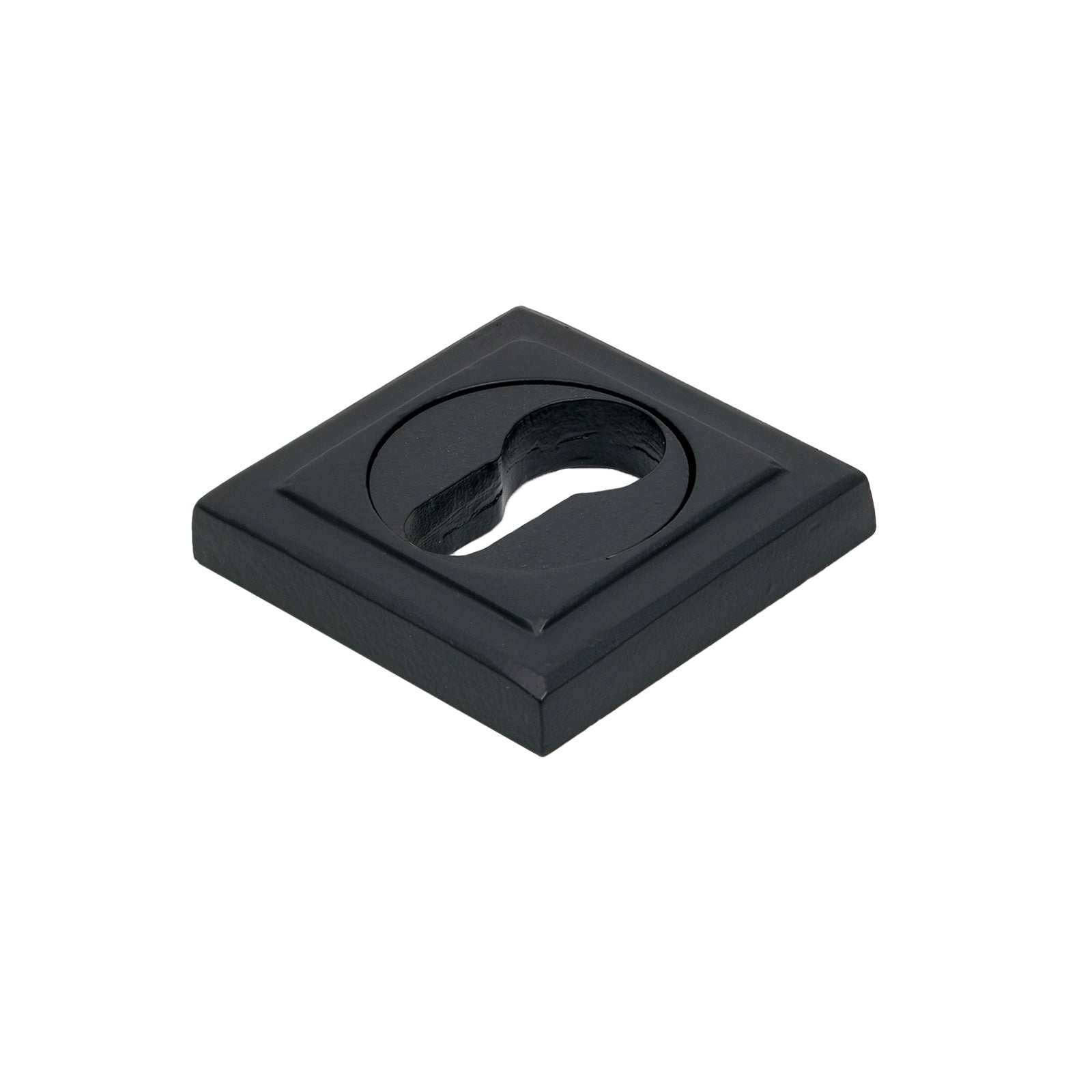 Matt Black Euro Square Round Escutcheon