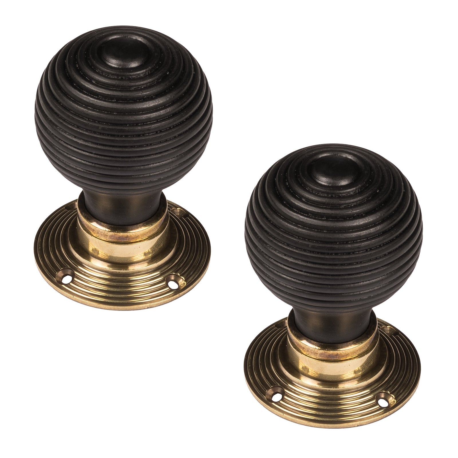 Beehive Door Knobs Ebonised Wood SHOW