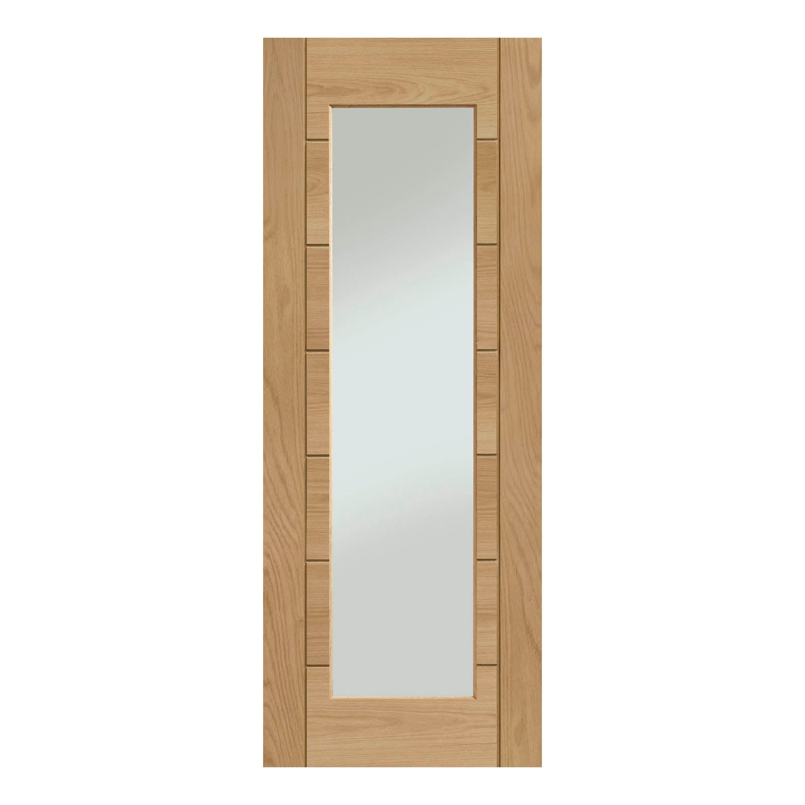 Internal Oak Palermo Door with Clear Glass