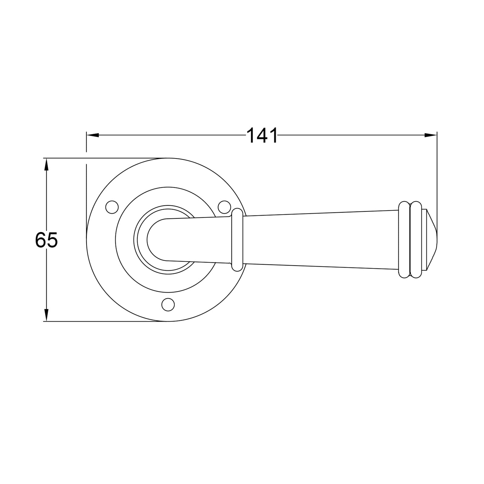 Durham Pewter Door Handles On Round Rose SHOW