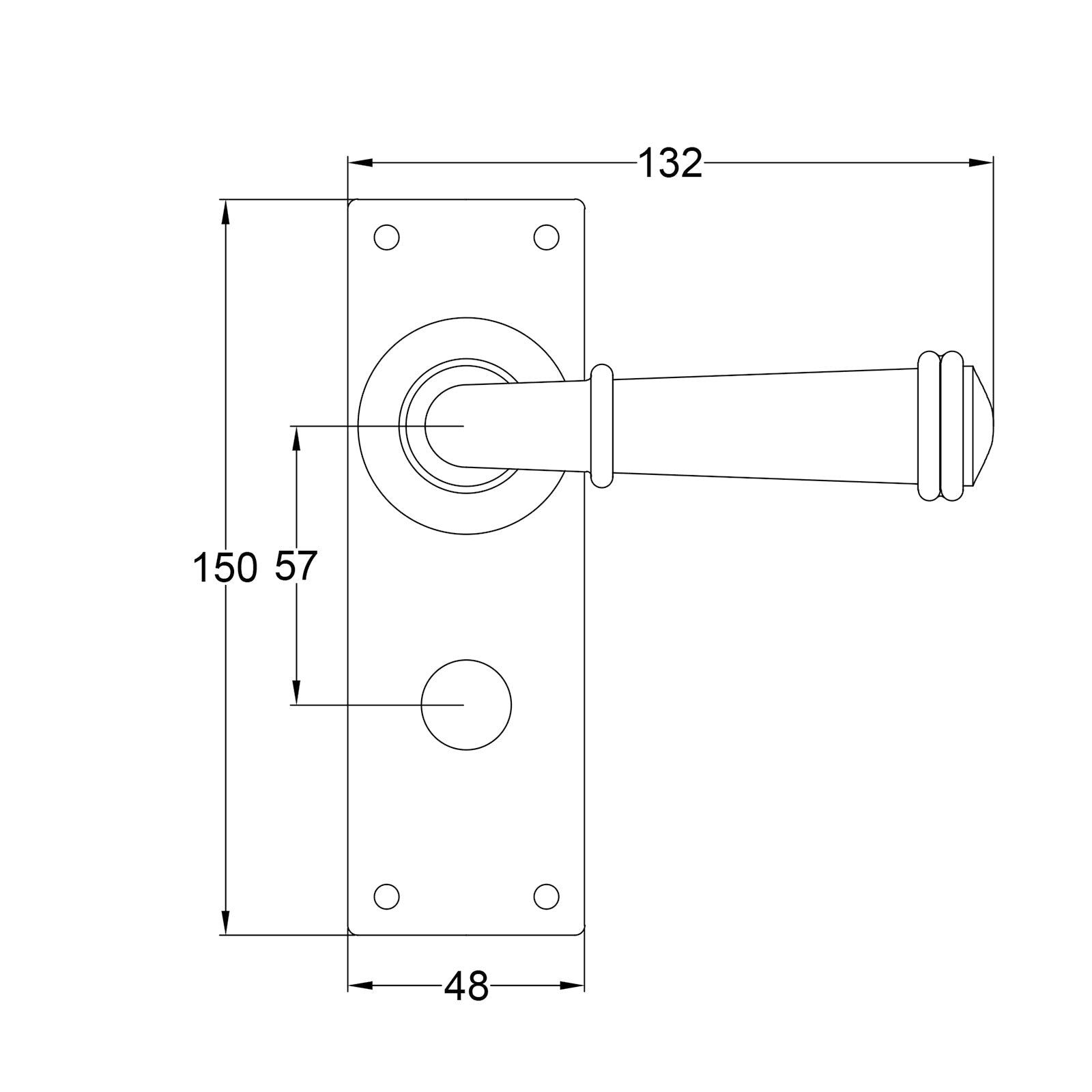 Durham Pewter Door Handles On Narrow Backplate Bathroom SHOW