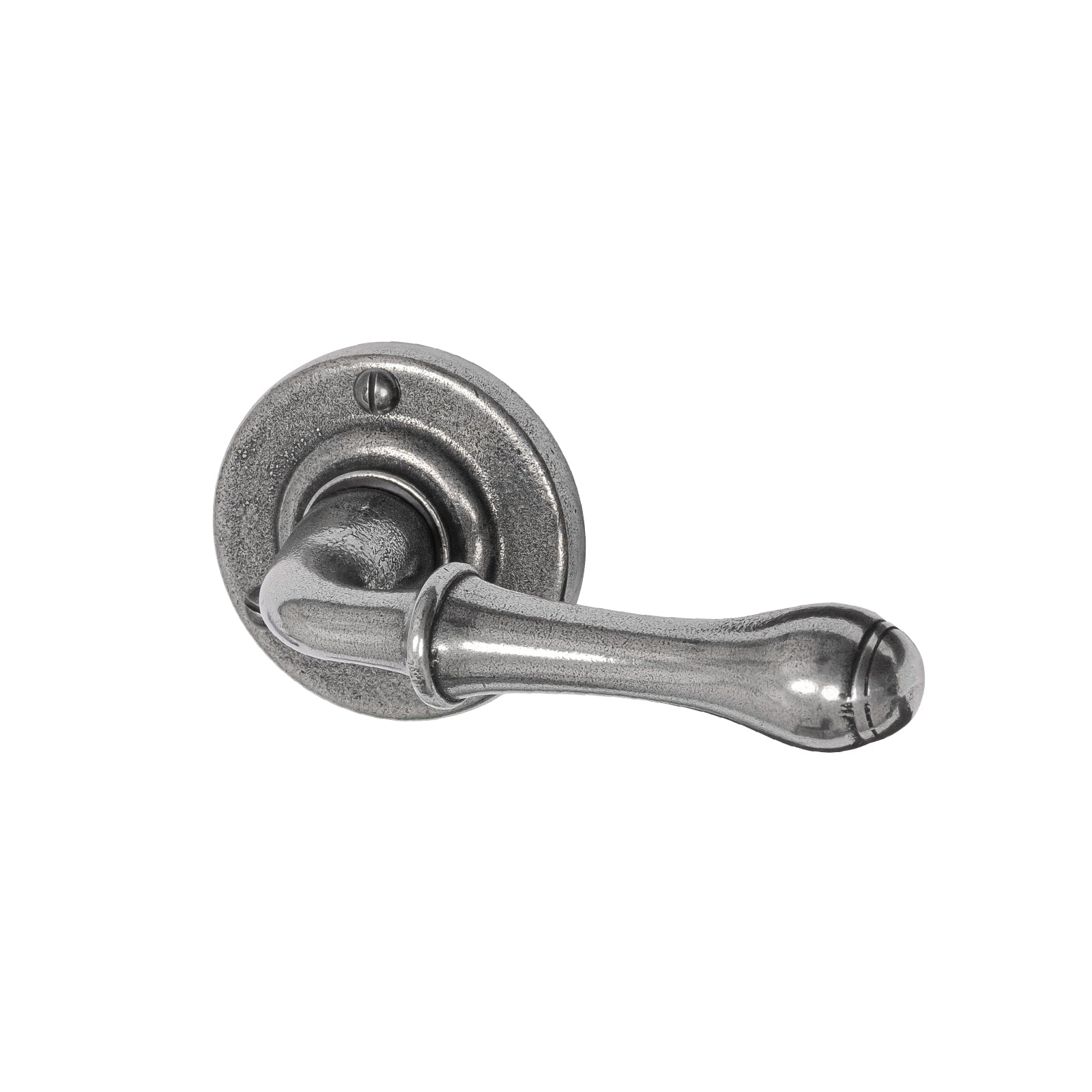 pewter lever on rose