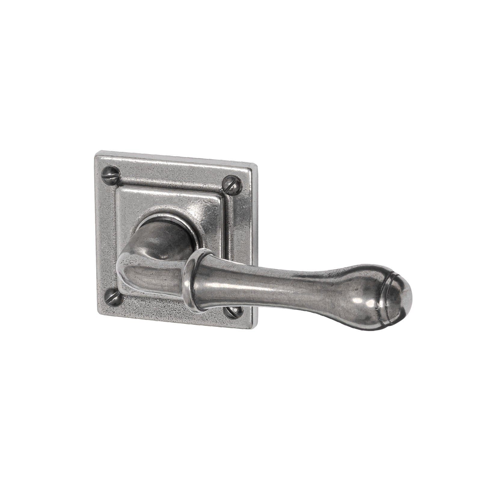 pewter lever on square rose