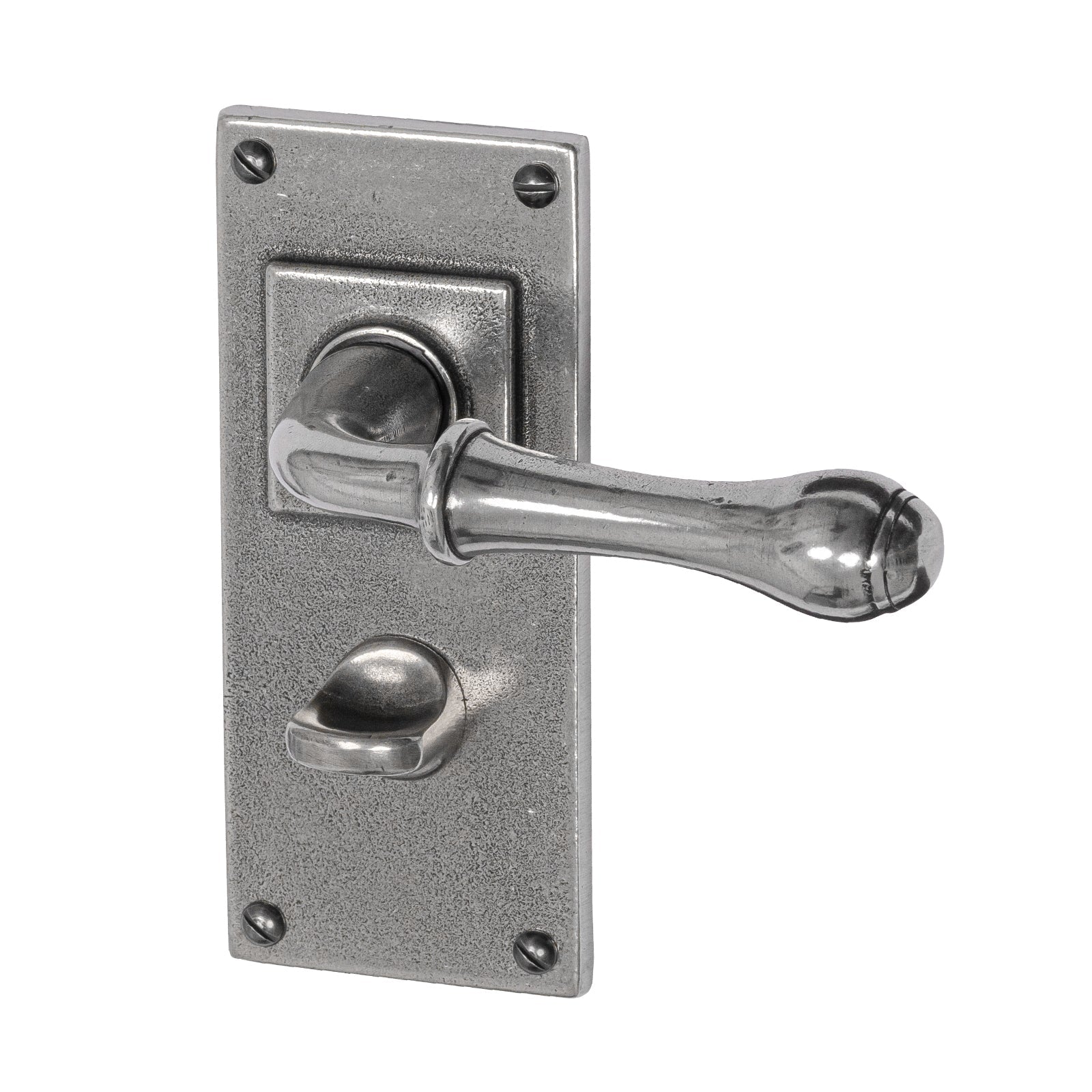 Derwent pewter bathroom door handle