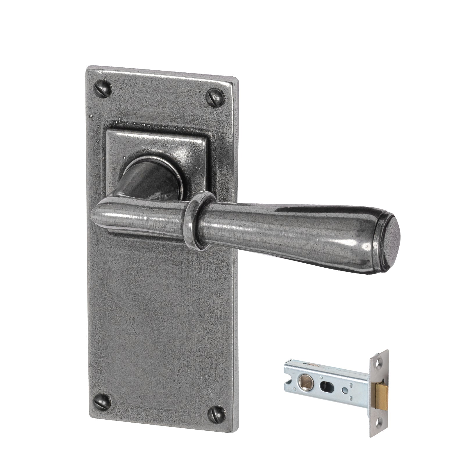 Fenwick genuine pewter latch door handle set 