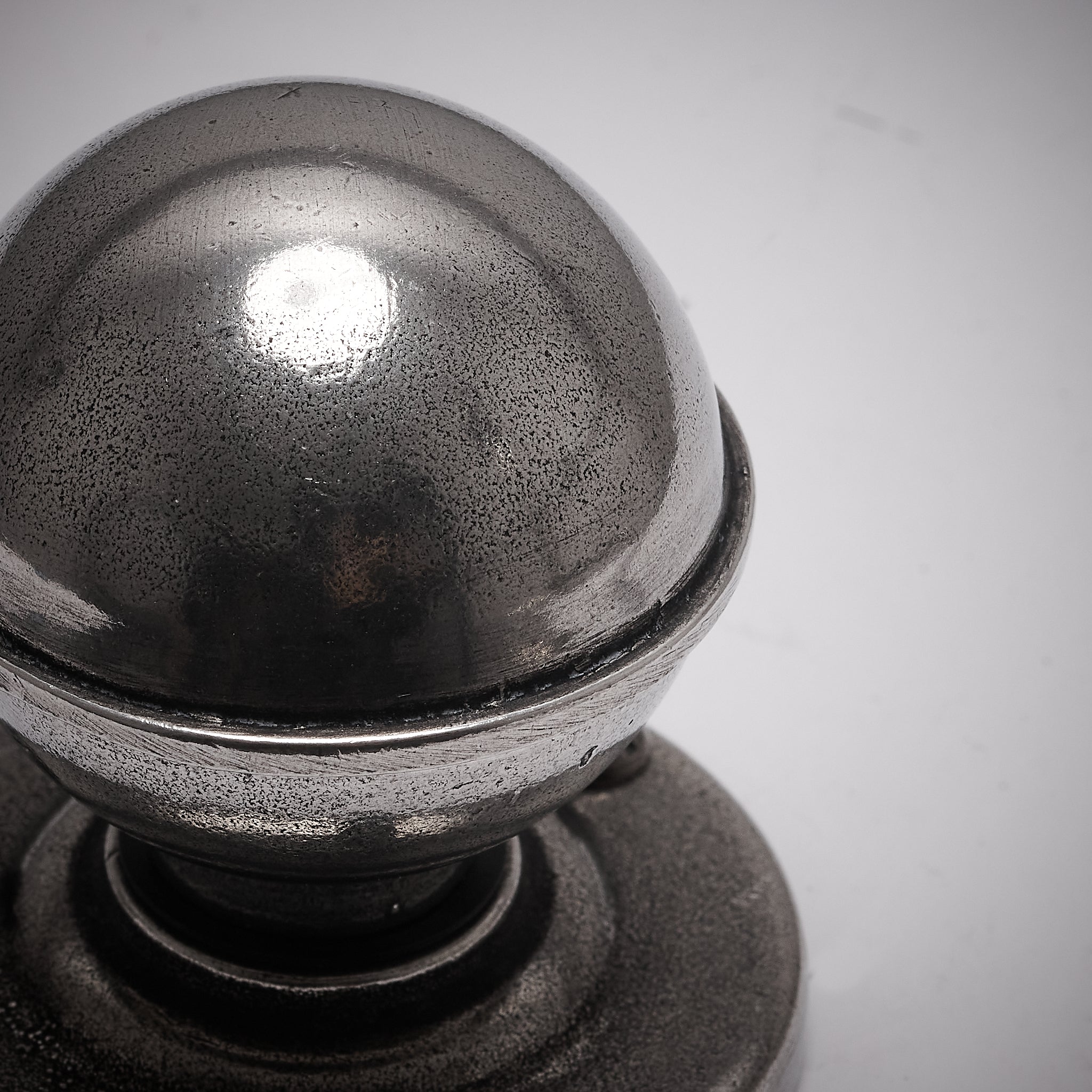 Pelton Pewter Door Knobs On Rose SHOW