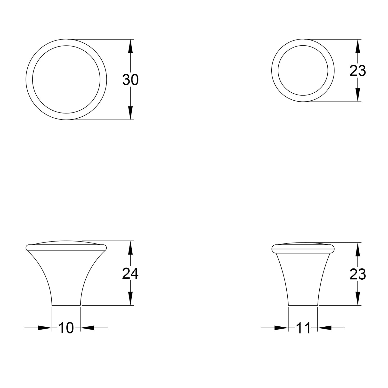 Harrington Pewter Cabinet Knob JPEG Drawing SHOW