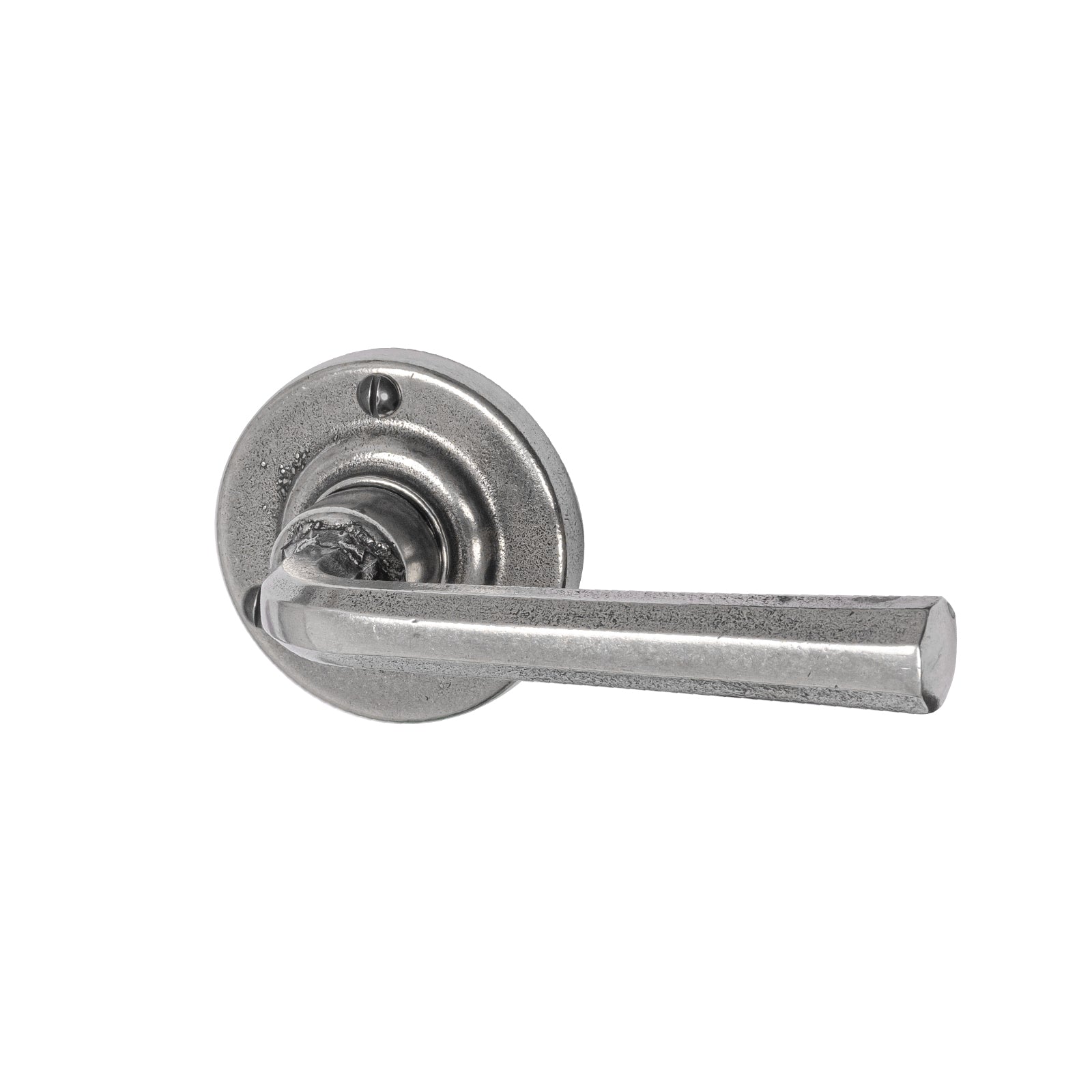 Tunstall Pewter Door Handles On Rose