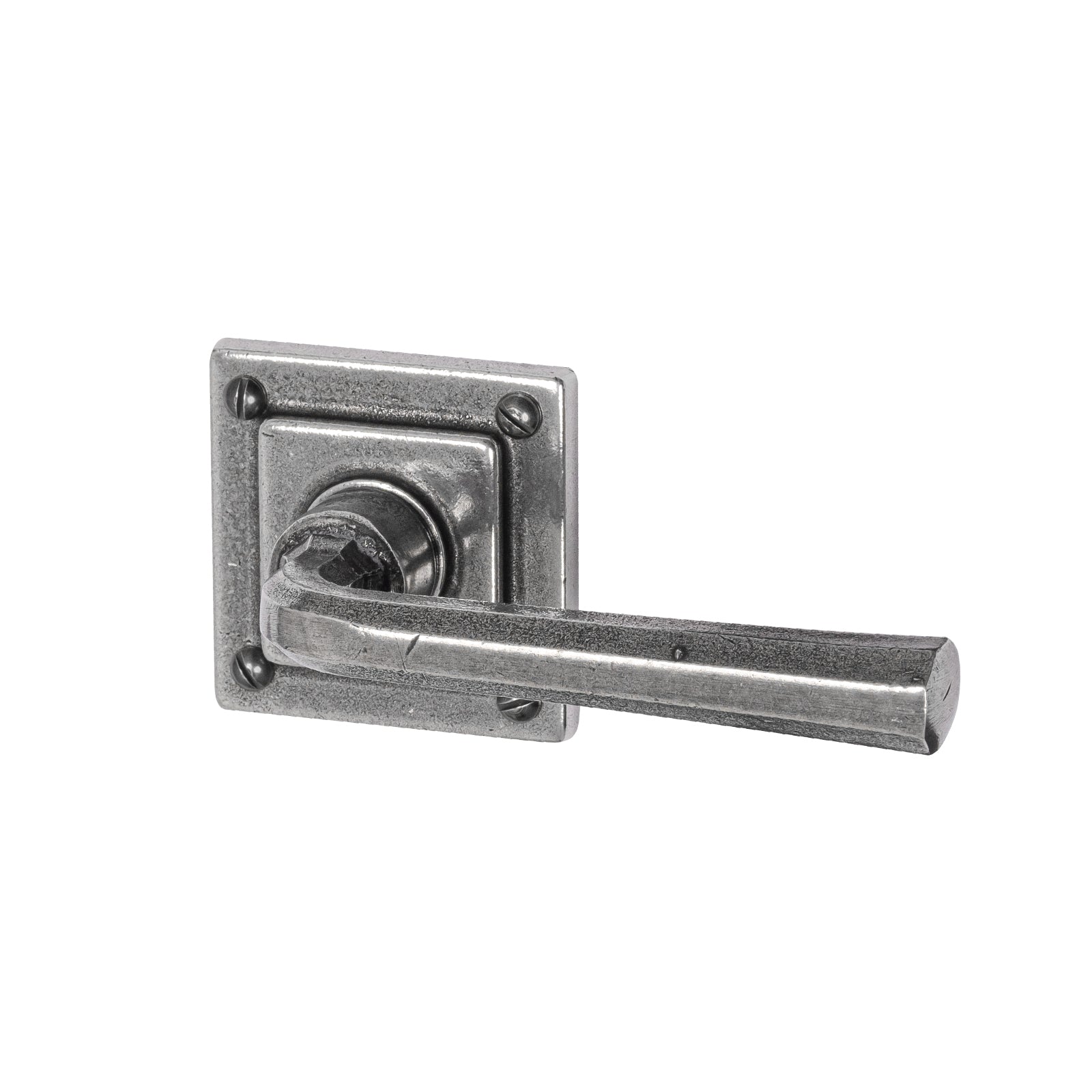 Tunstall Pewter Door Handles On Square Rose