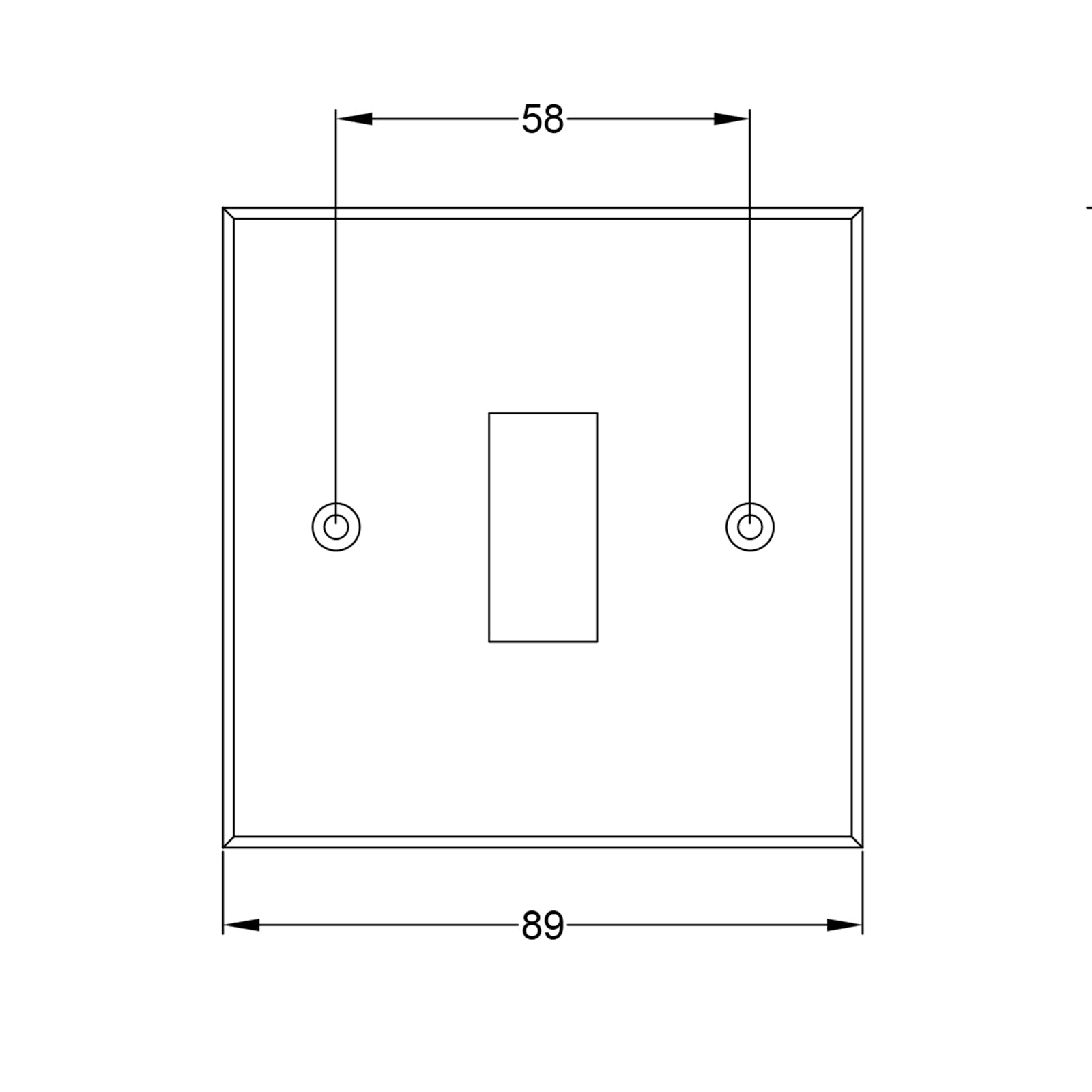 Pewter 1 Gang Switch Plate JPEG Drawing SHOW