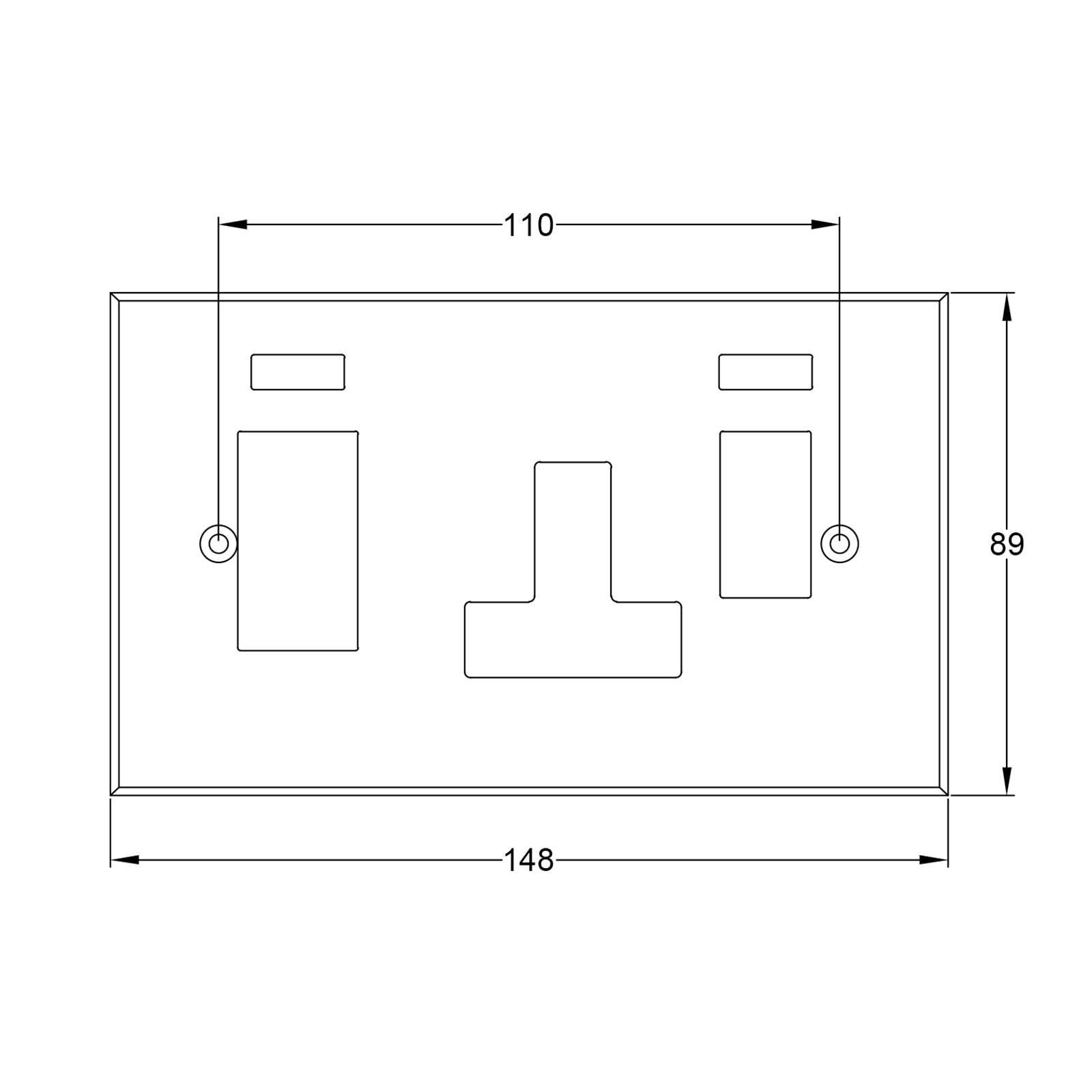 Pewter Cooker Control Switch & Socket With Neon JPEG Drawing SHOW