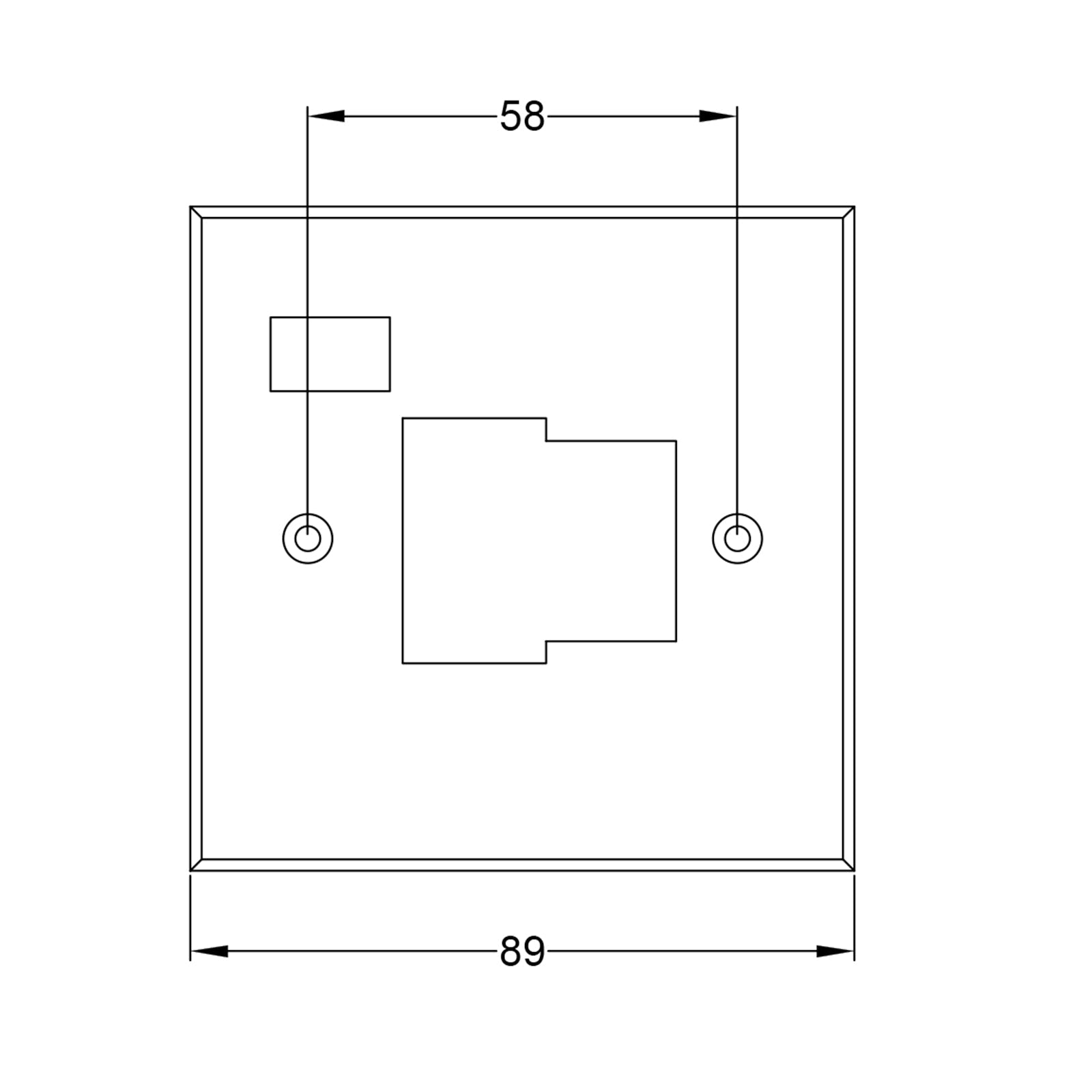 Pewter Switched Fused Connection Unit With Neon JPEG Drawing SHOW