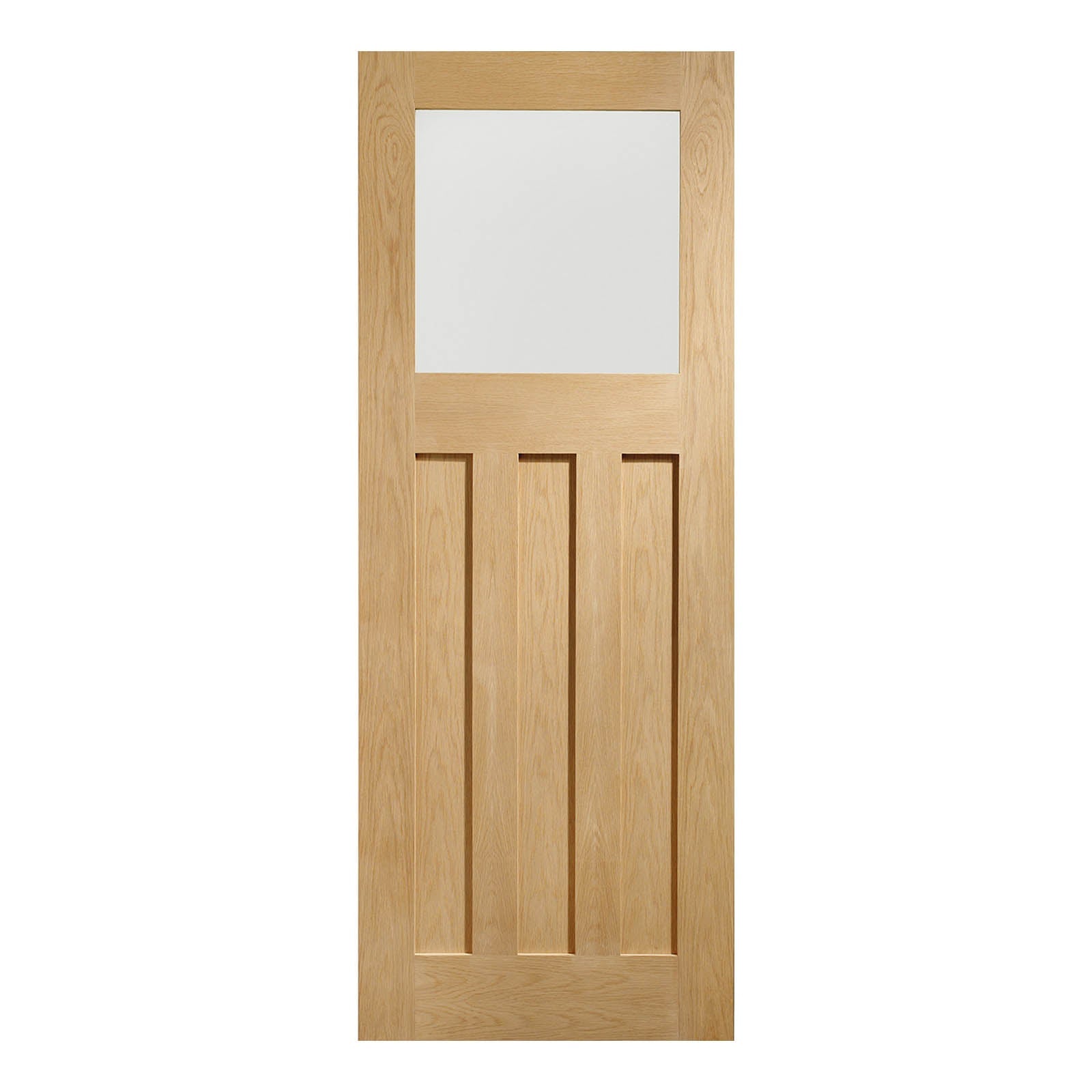 Internal Oak DX Door with Obscure Glass