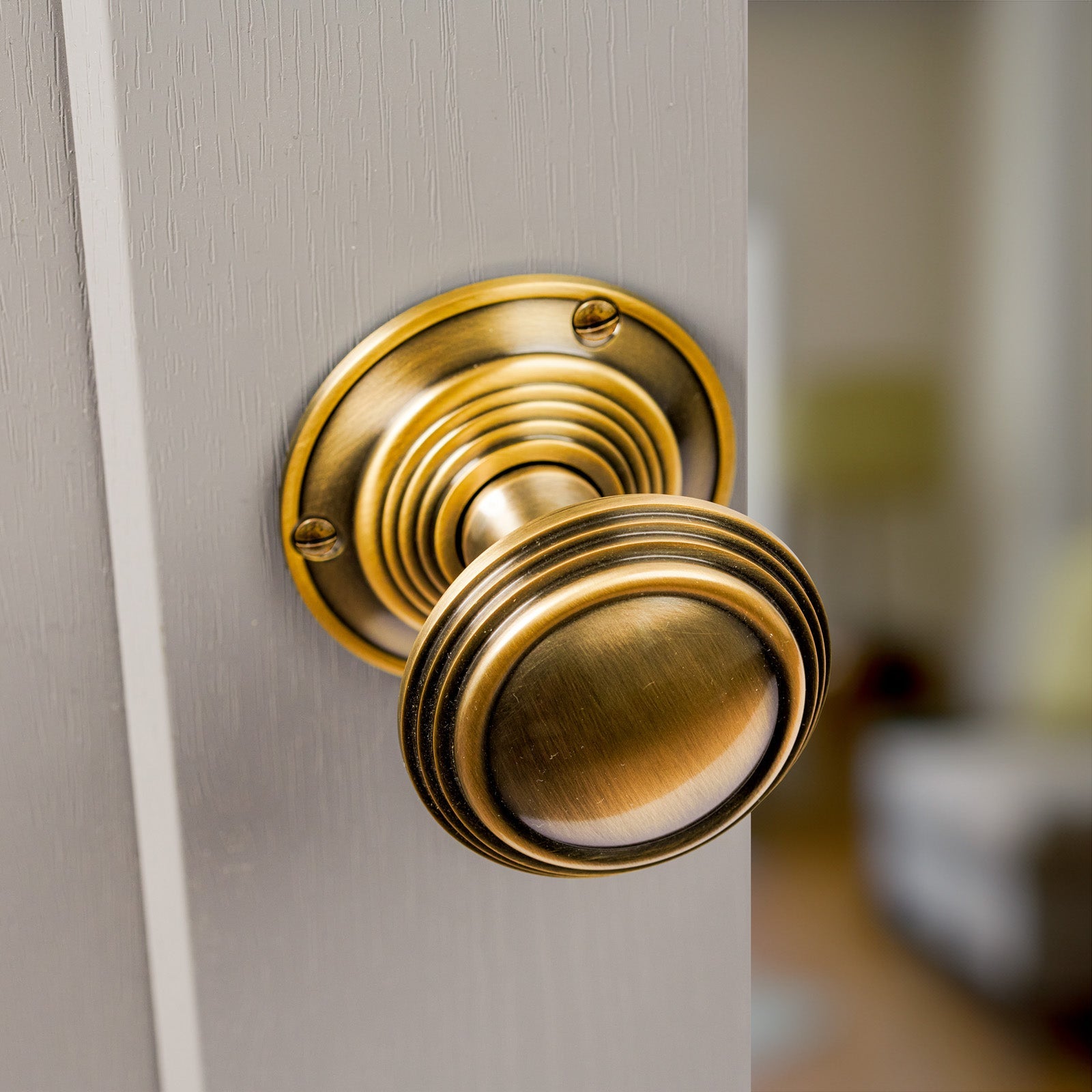 SHOW Moody Image of Goodrich Door Knob on Rose