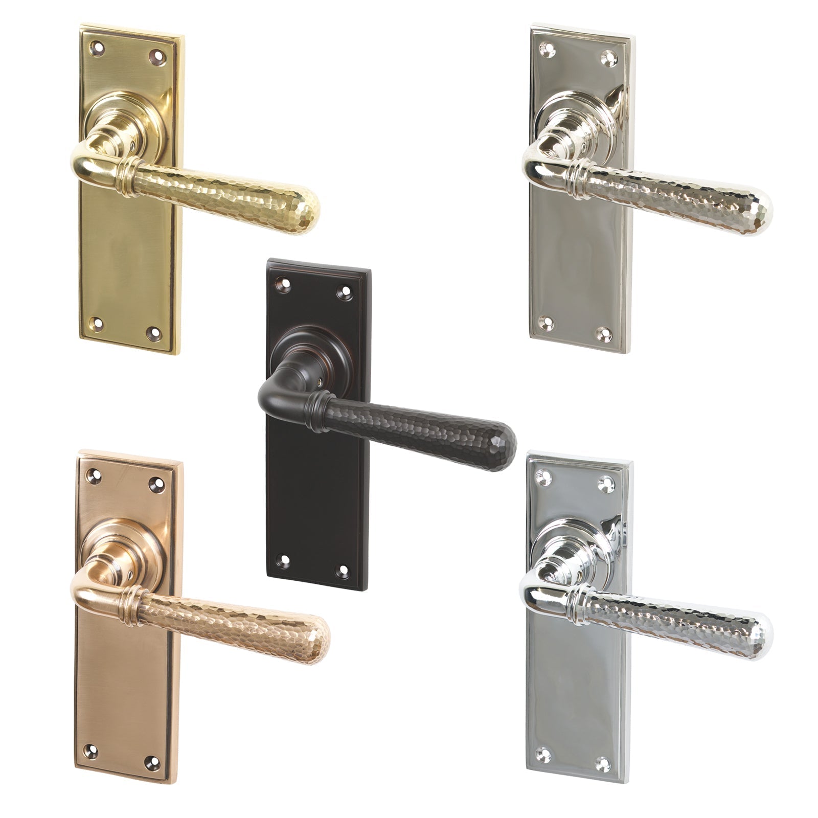 Level Image of Hammered Newbury Lever Handles