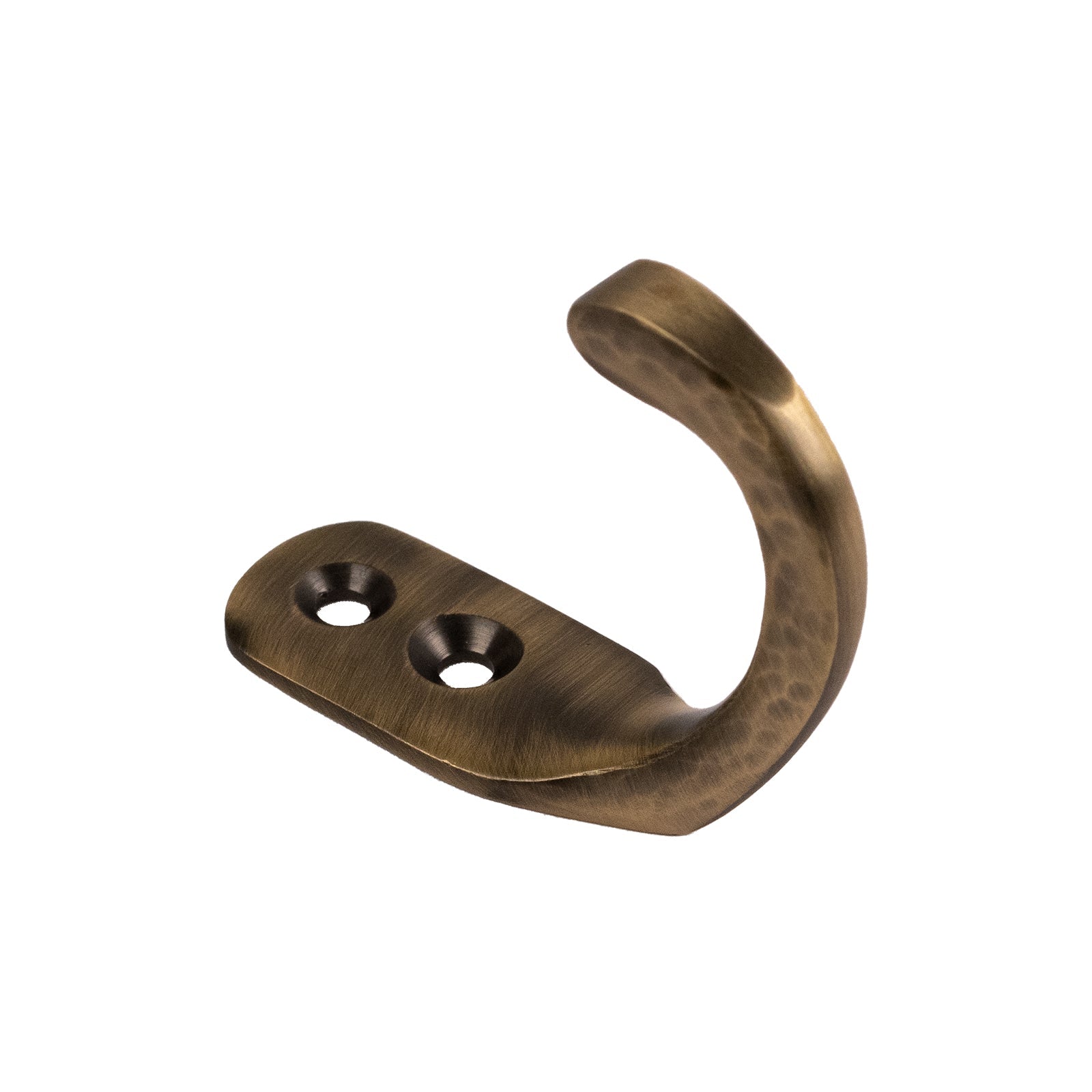 Hammered Antique Brass Single Robe Hooks 