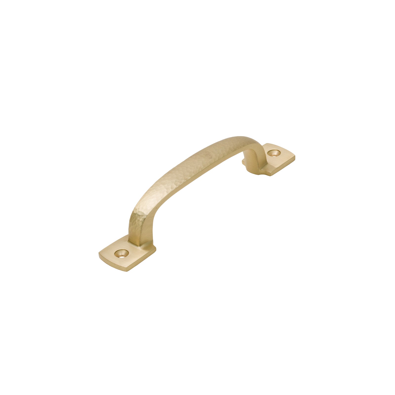 Image of 6 inch Satin Brass Hammered D Handles