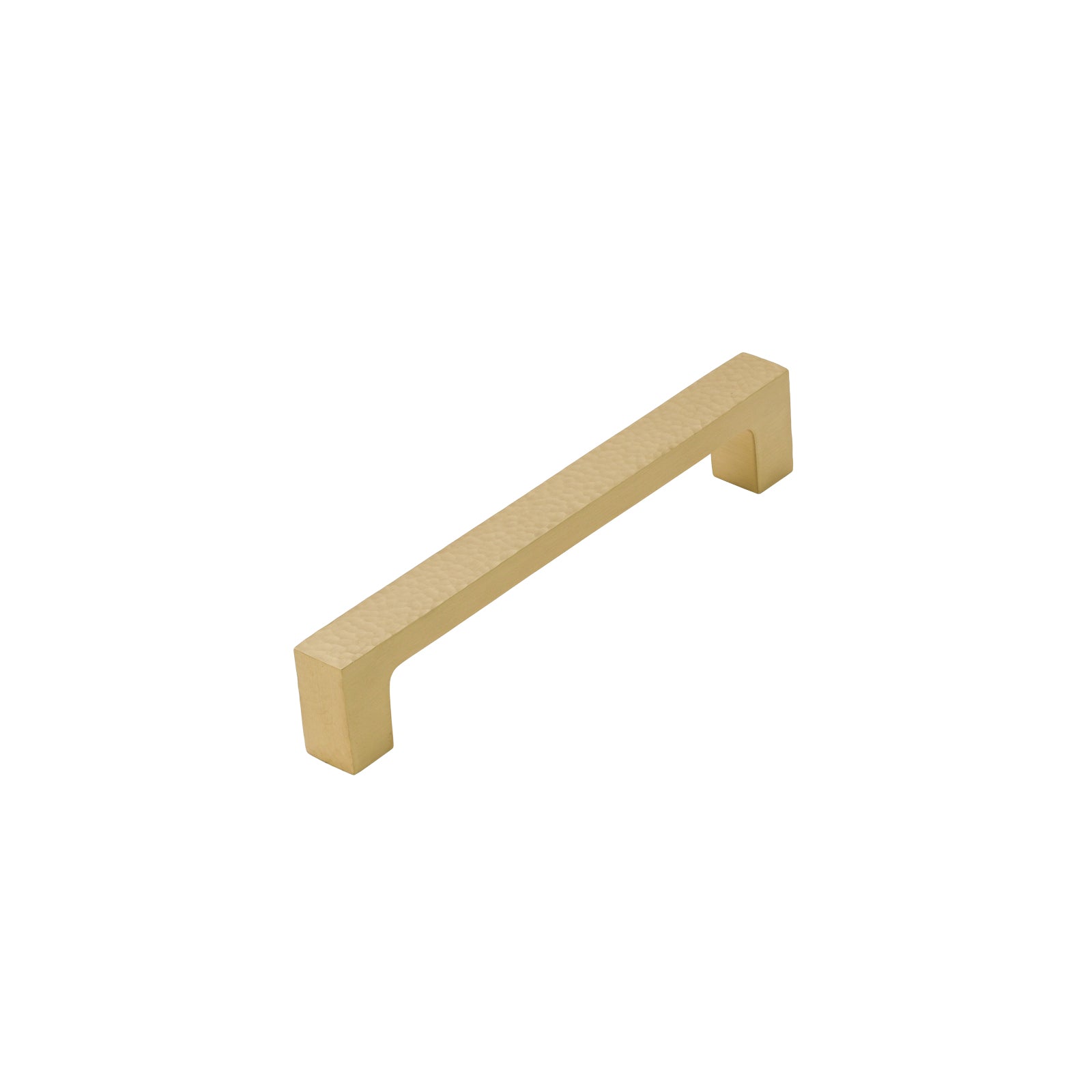 Image of 142mm Satin Brass Hammered Square Pull Handles