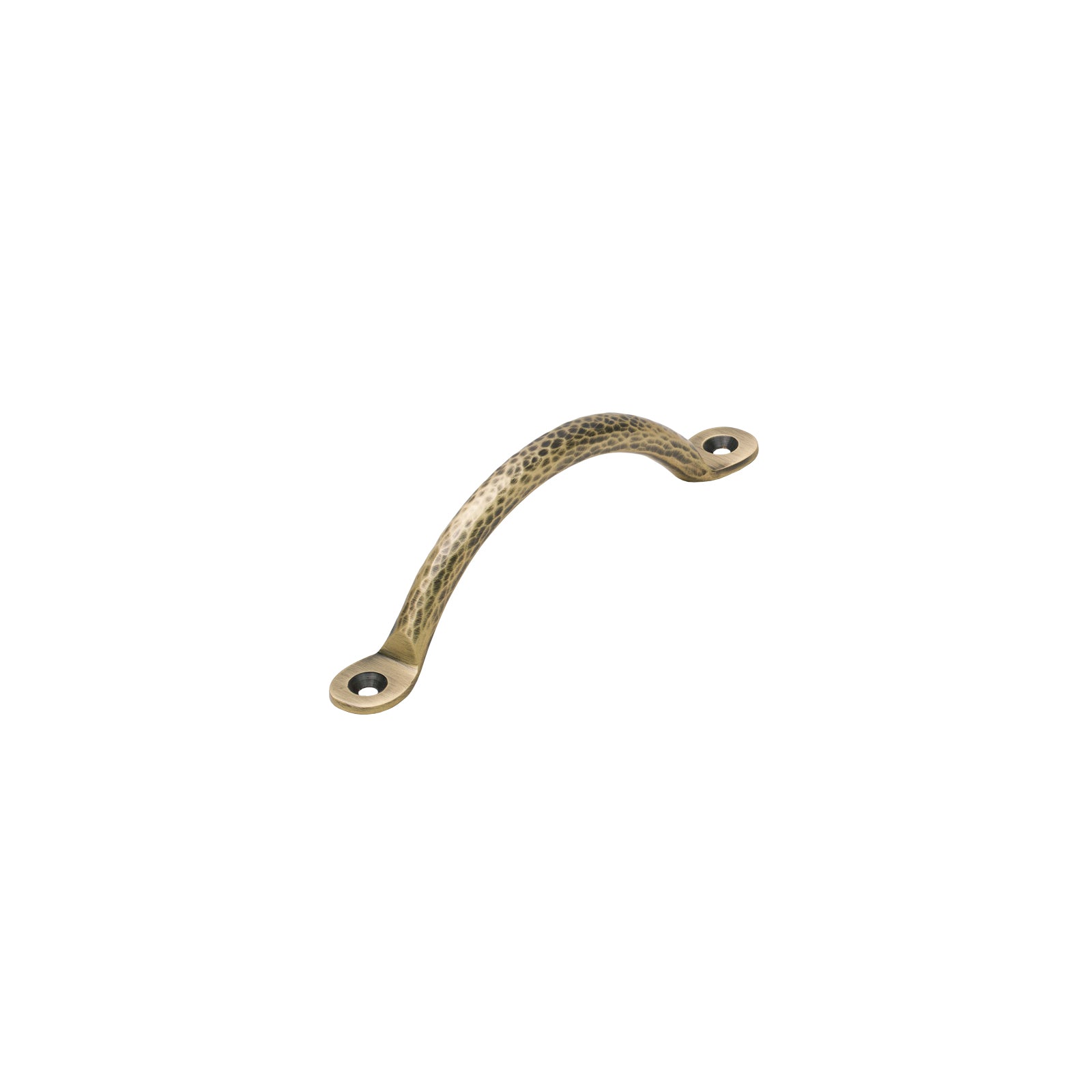 Image of 5 inch Antique Brass Hammered Bow Handles
